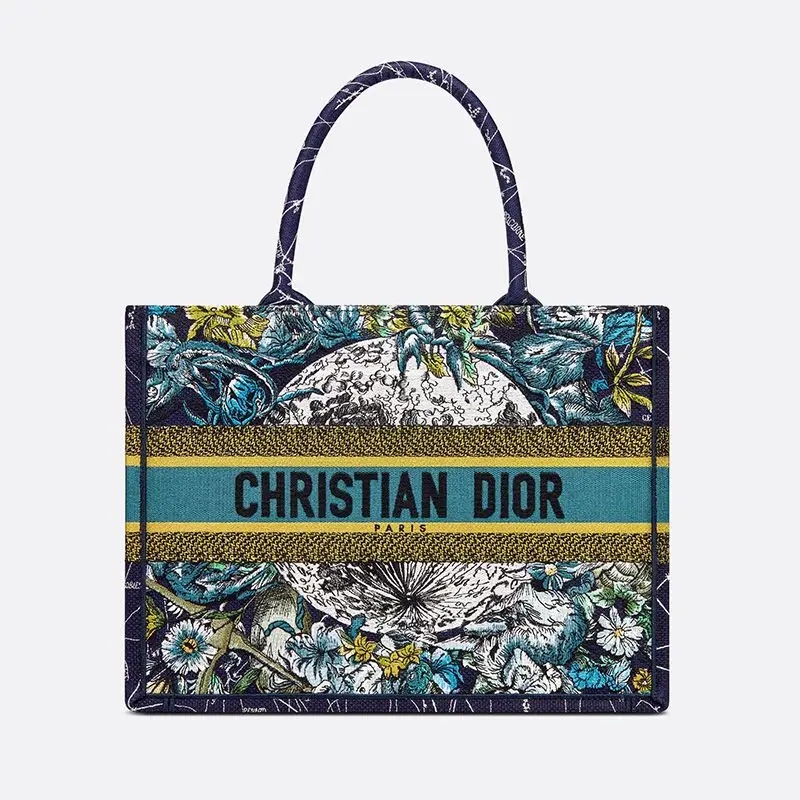 Dior Book Tote Constellation Motif Canvas Blue