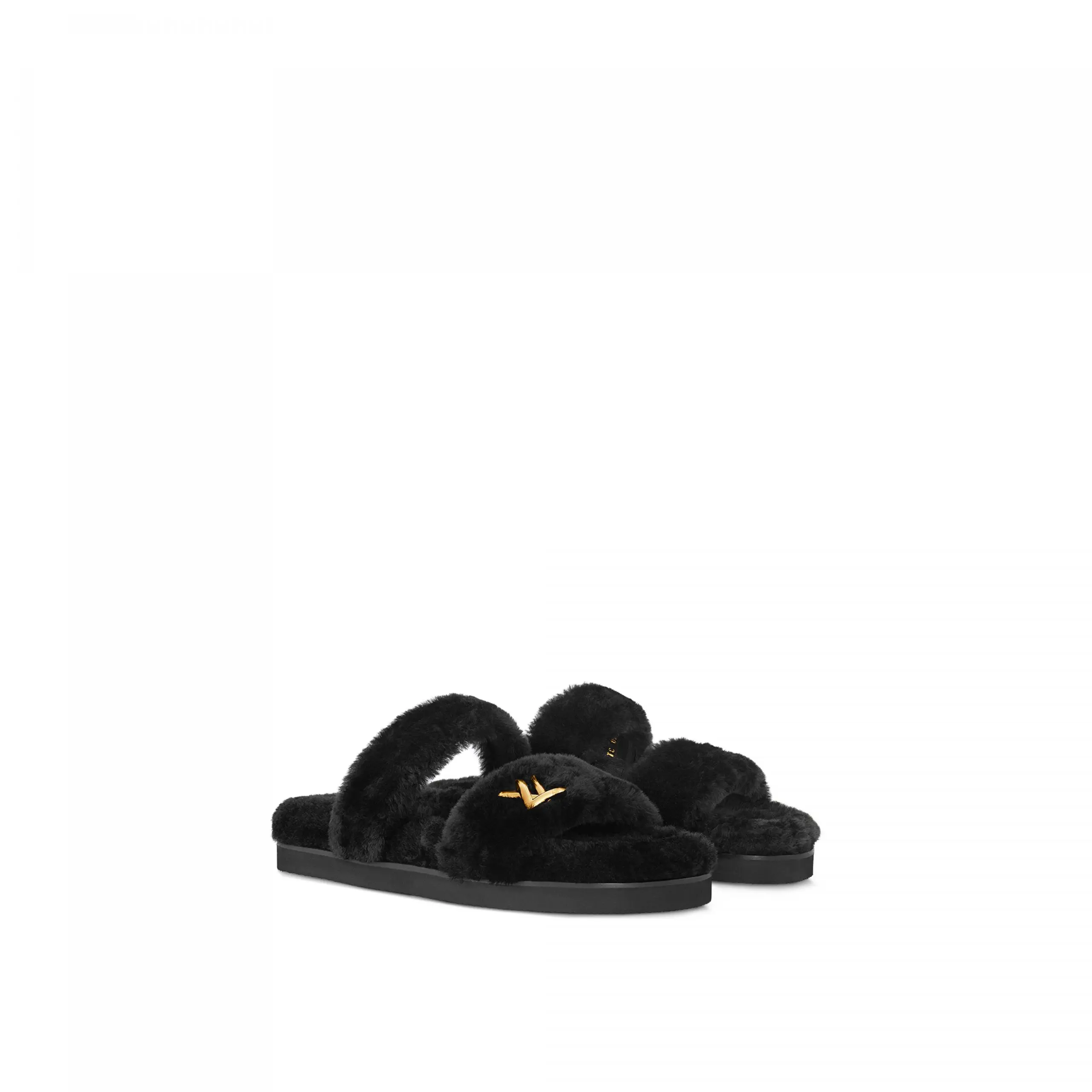 Louis Vuitton Flight Mode LV Sunset Comfort Flat Mule Black 1AC716
