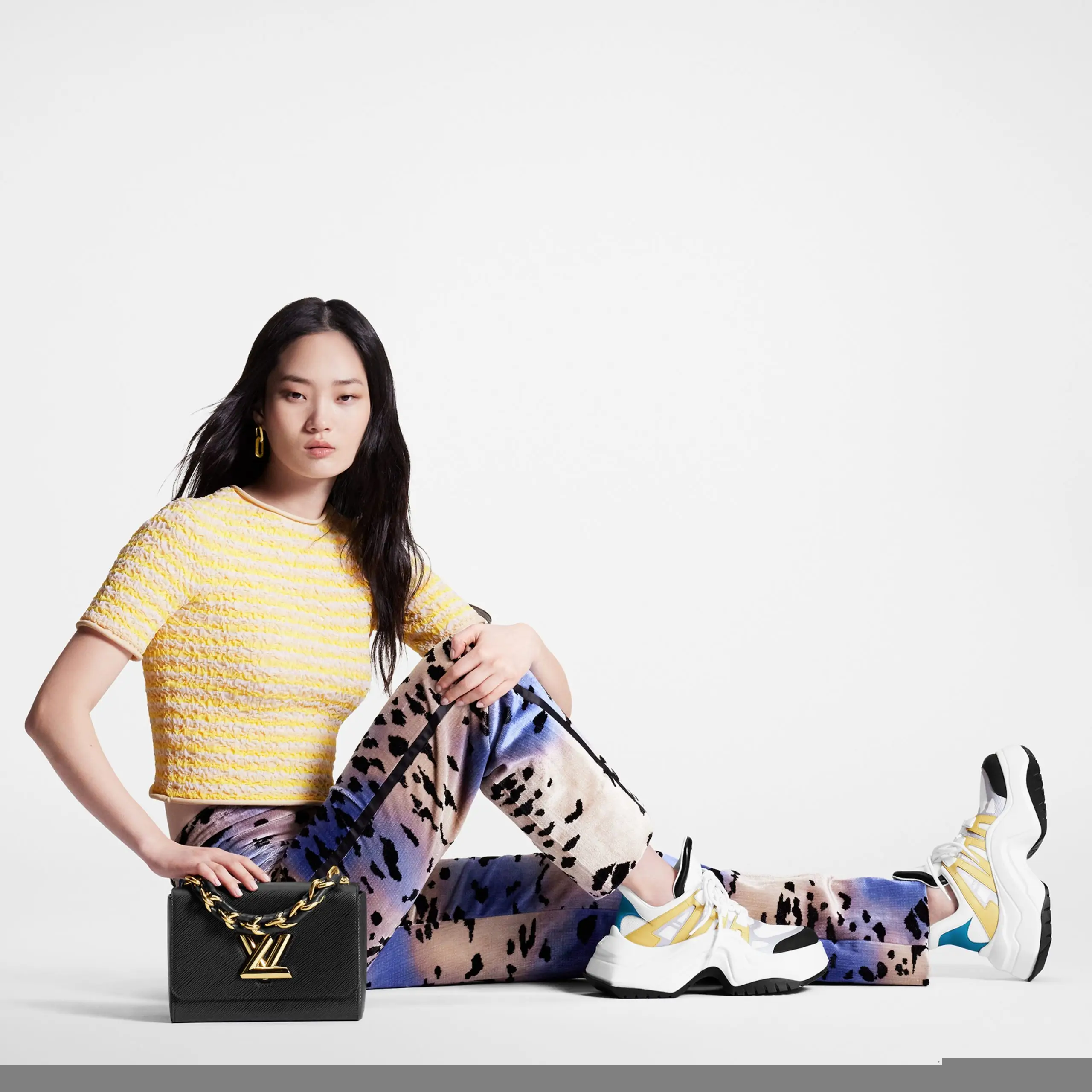 Louis Vuitton LV Archlight 2.0 Platform Sneaker White Yellow 1ABIIE