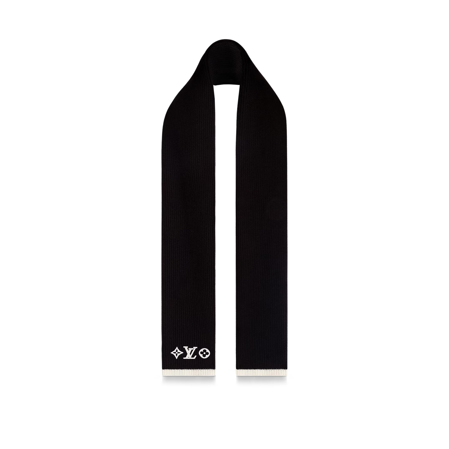 Louis Vuitton Black M77928 LV Headline Scarf Louis Vuitton Black M77928 LV Headline Scarf
