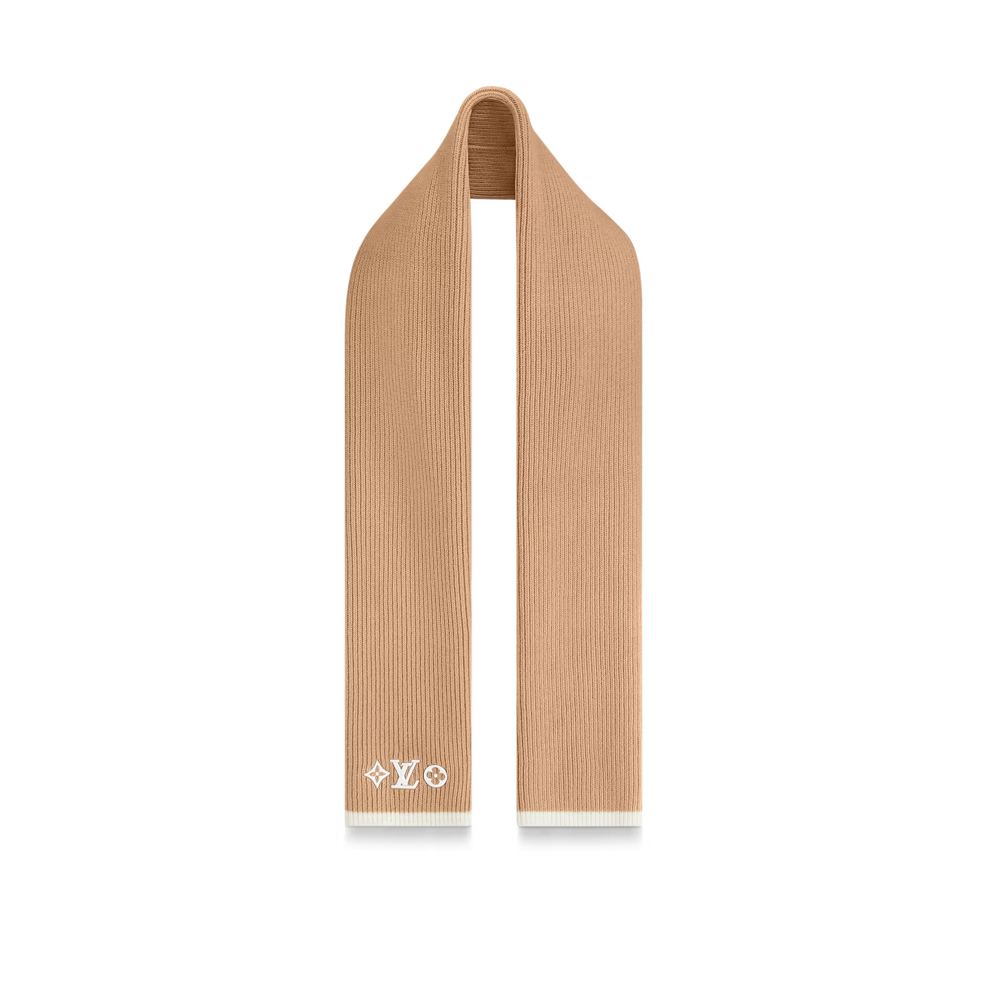 Louis Vuitton Camel M77927 LV Headline Scarf Louis Vuitton Camel M77927 LV Headline Scarf