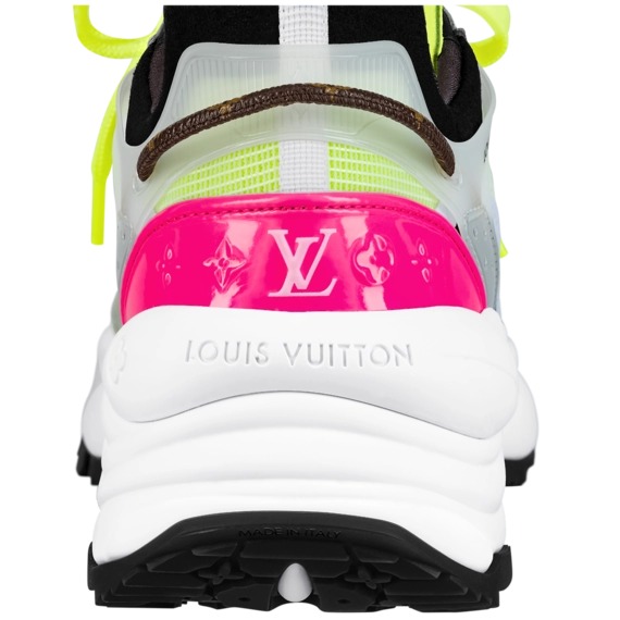 Louis Vuitton LV Run 55 Sneaker Monogram Flower Bordeaux Yellow 1a9h4t