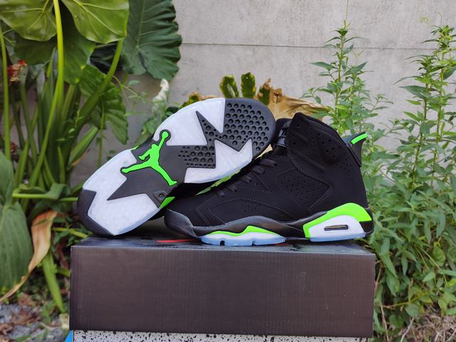 Air Jordan 6 Black Green Women
