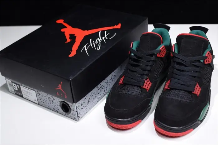 Air Jordan 4 NRG GUCC Black/Gorge Green-Varsity Red AQ3816-063
