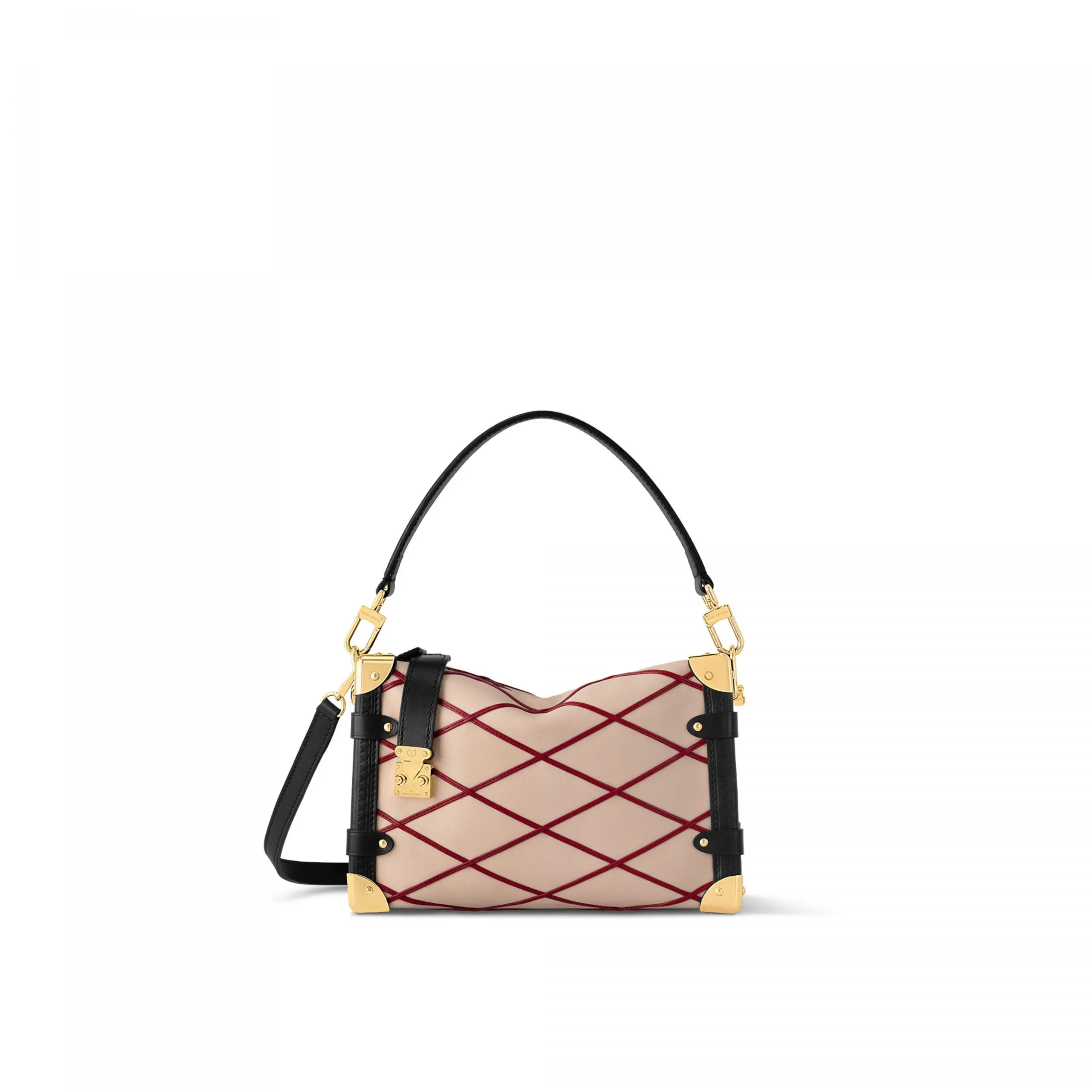Louis Vuitton M24403 Side Trunk MM Malletage Beige/Red