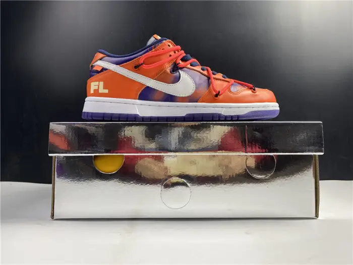 OFF-WHITE X NIKE SB DUNK LOW ORANGE PERPLE WHITE CT0856-801