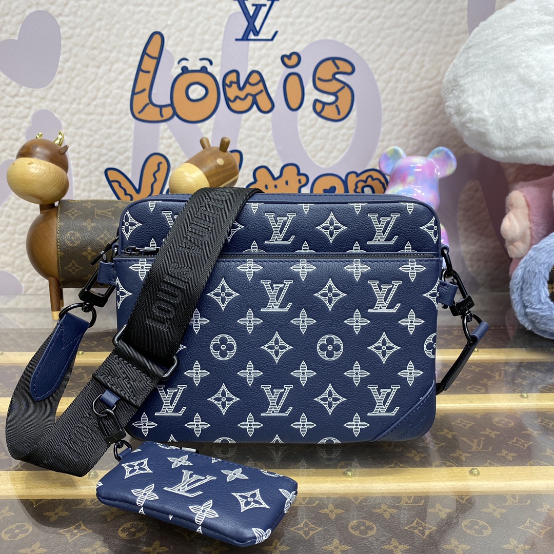 Louis Vuitton M24753 Blue Trio shoulder bag