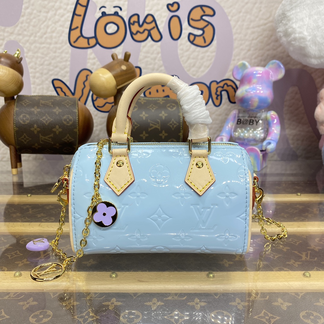 Louis Vuitton M83000 Blue Nano Speedy Bag