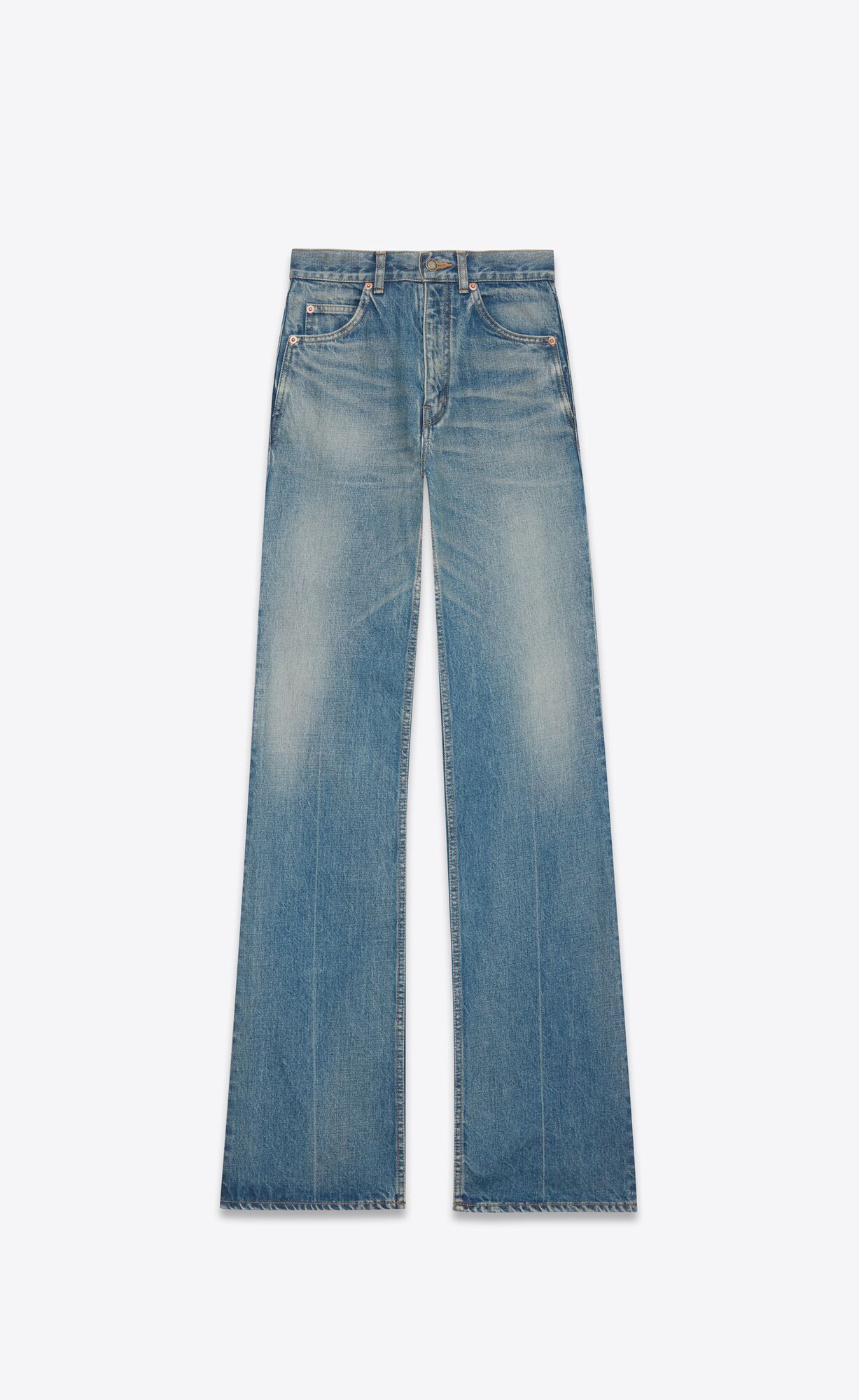 YSL 70's Jeans In Blue Vintage Denim Authentic Medium Blue | 1075269-IV