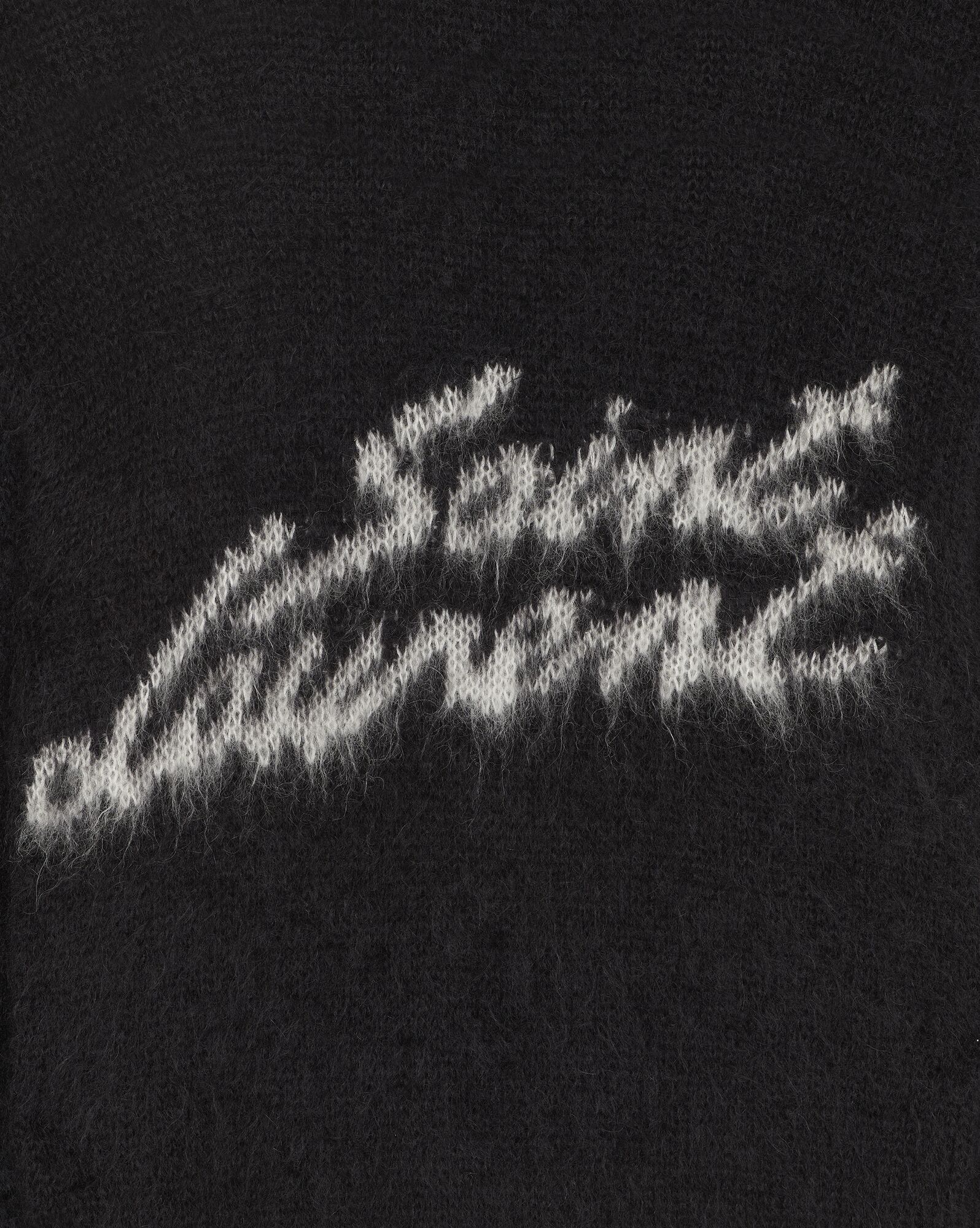 YSL 90s Saint Laurent Sweater In Mohair Noir Et Naturel | 2587091-NQ