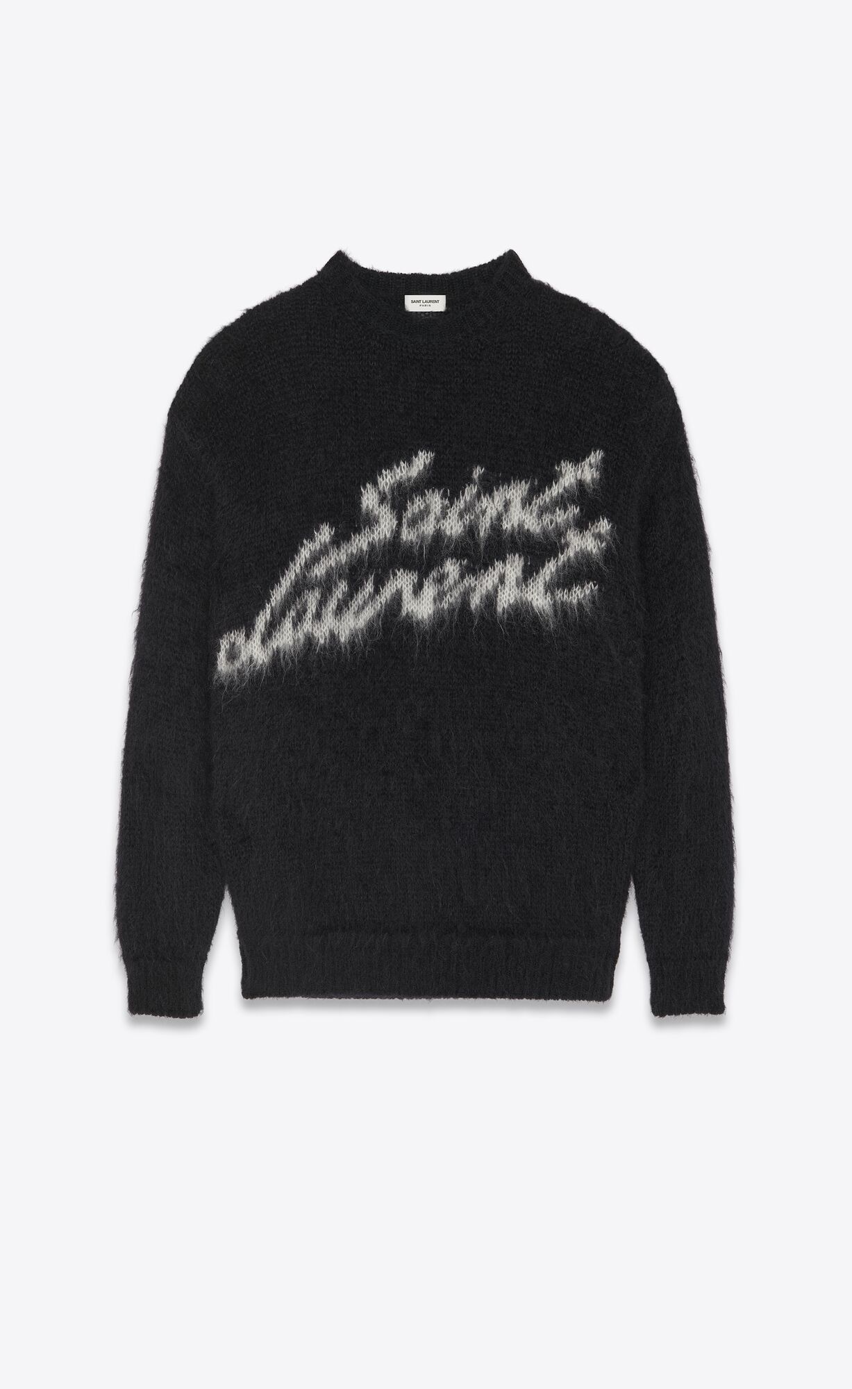 YSL 90s Saint Laurent Sweater In Mohair Noir Et Naturel | 2587091-NQ