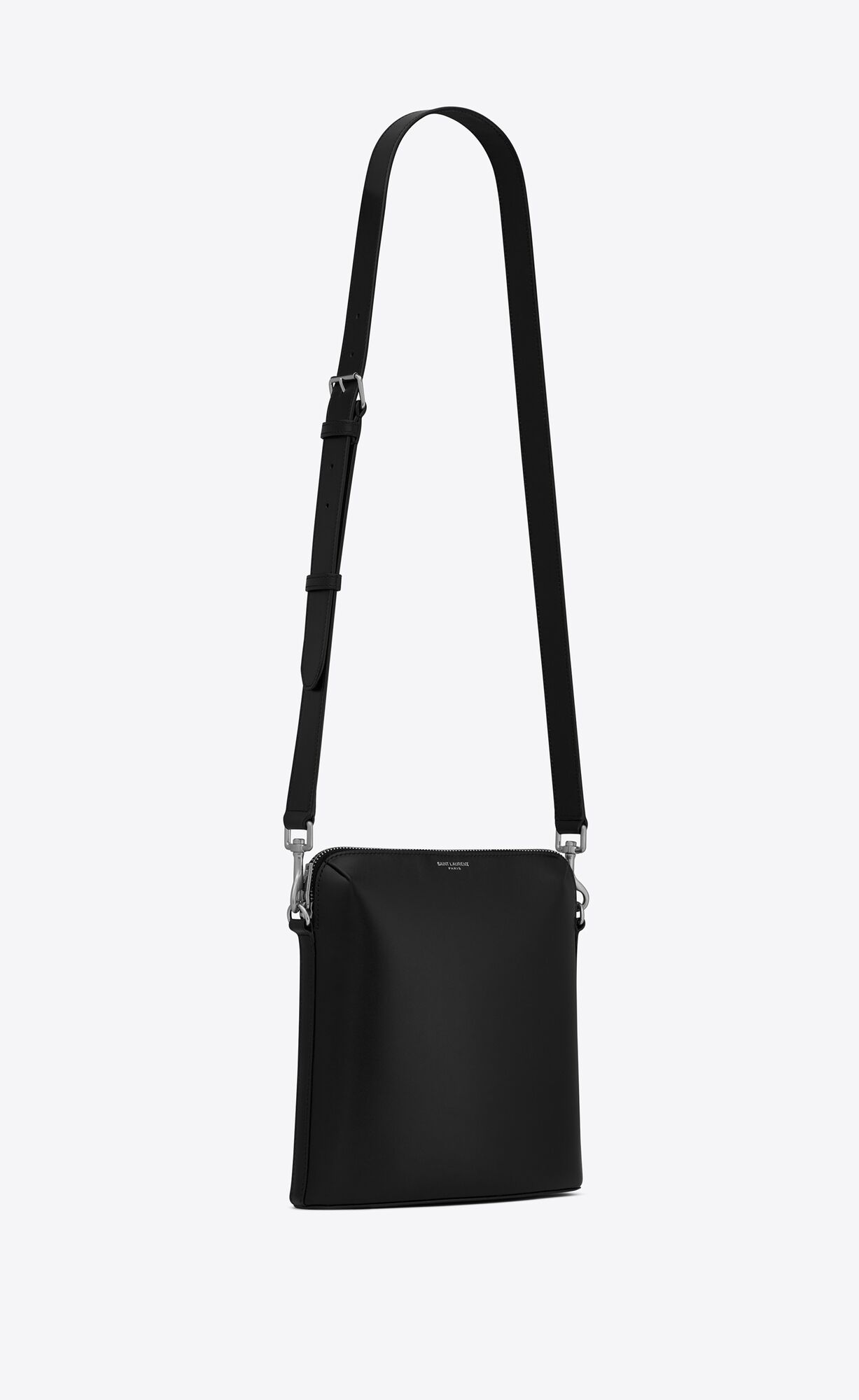 YSL Aidan North/South Small Camera Bag In Smooth Leather Black | 2593781-FH