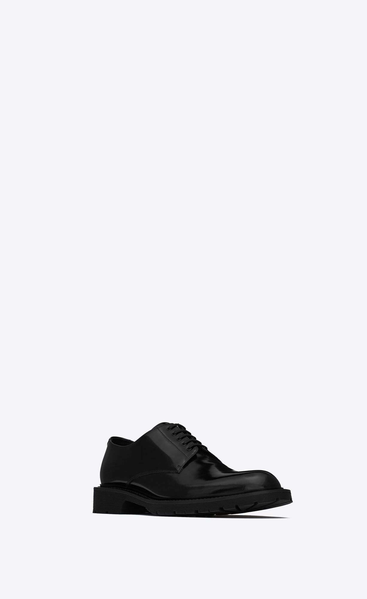 YSL Army Derbies In Patent Leather Noir | 7018635-QI