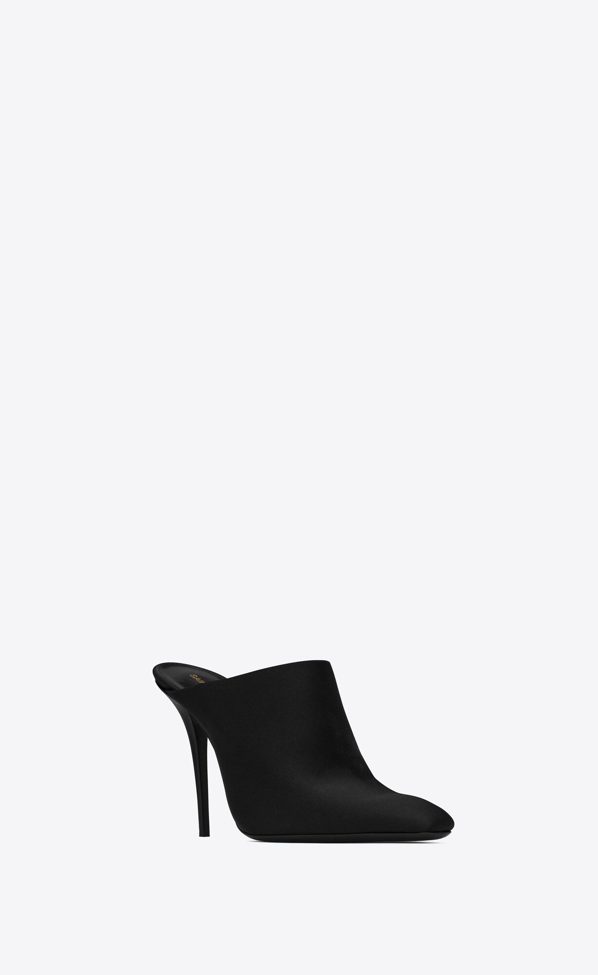 YSL Ascot Mules In Crepe Satin Black | 1359467-XG