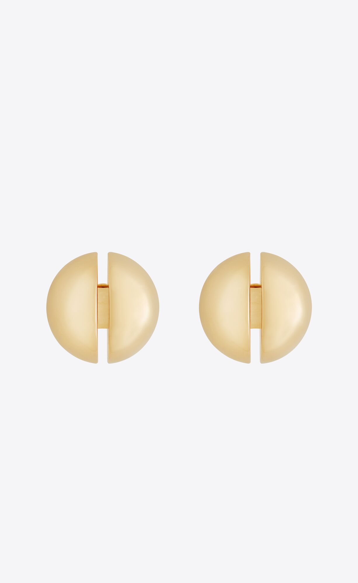 YSL Ball Split Earrings In Metal Aged Gold | 8293617-HG