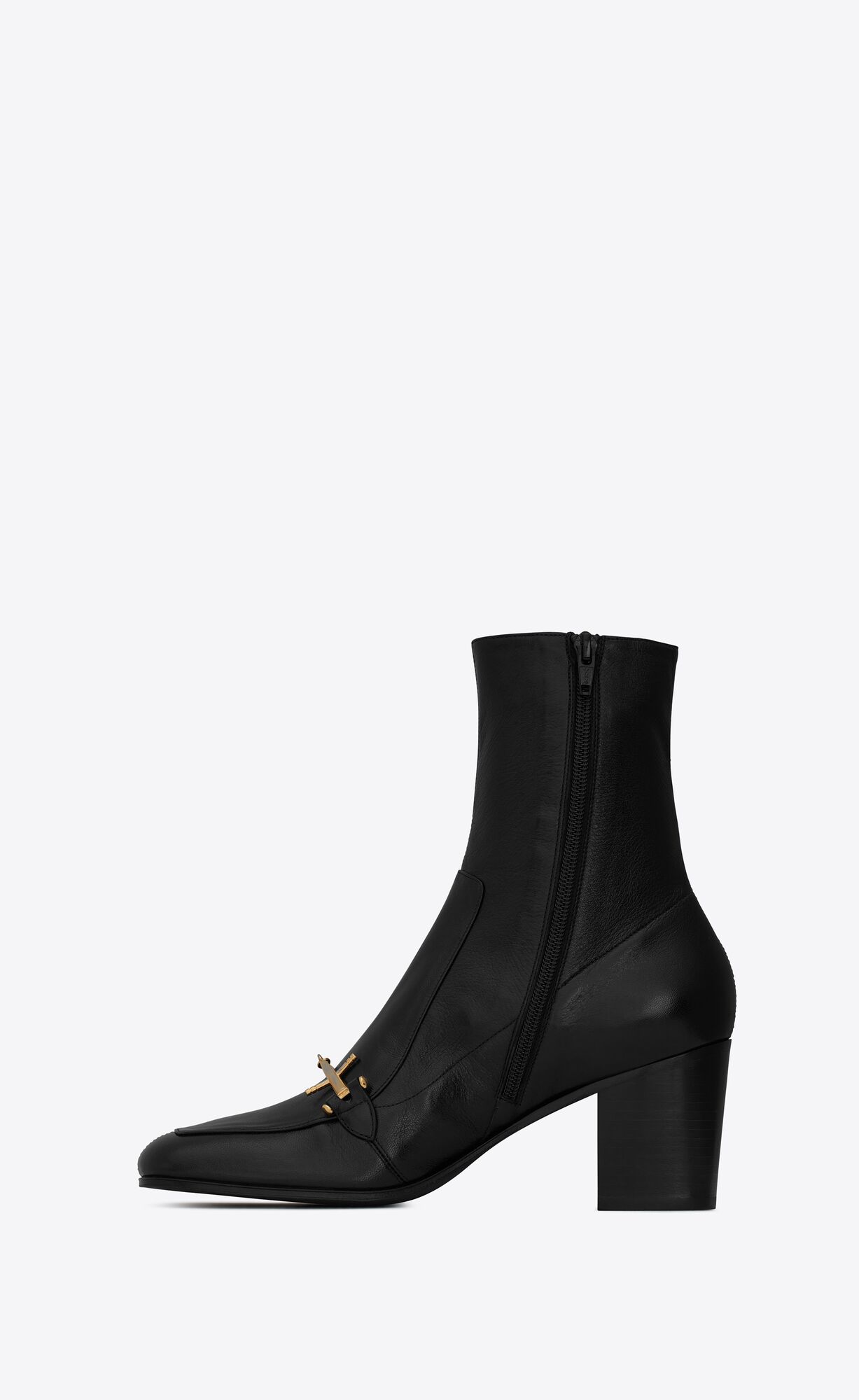 YSL Beau Boots In Smooth Leather Noir | 3912478-YG