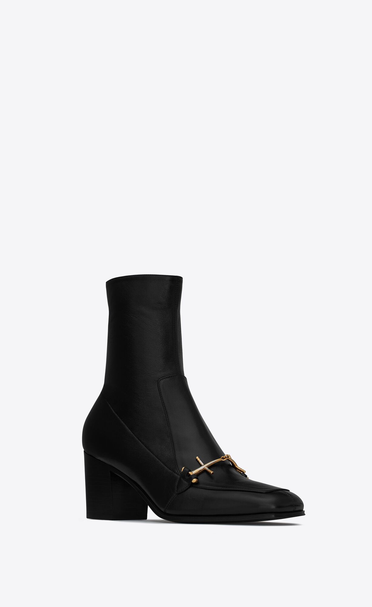 YSL Beau Boots In Smooth Leather Noir | 3912478-YG