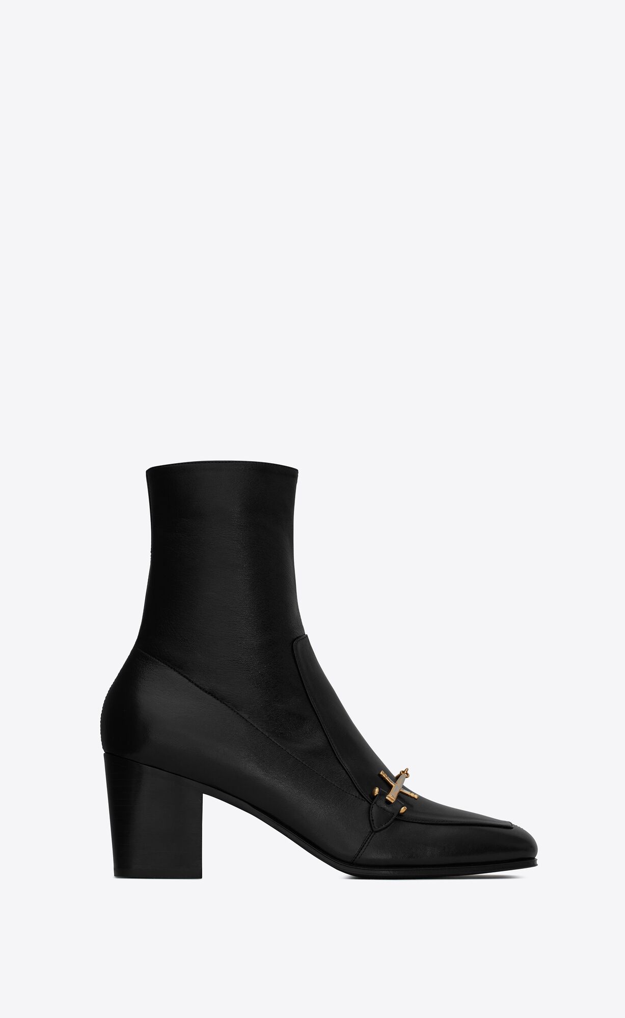 YSL Beau Boots In Smooth Leather Noir | 3912478-YG