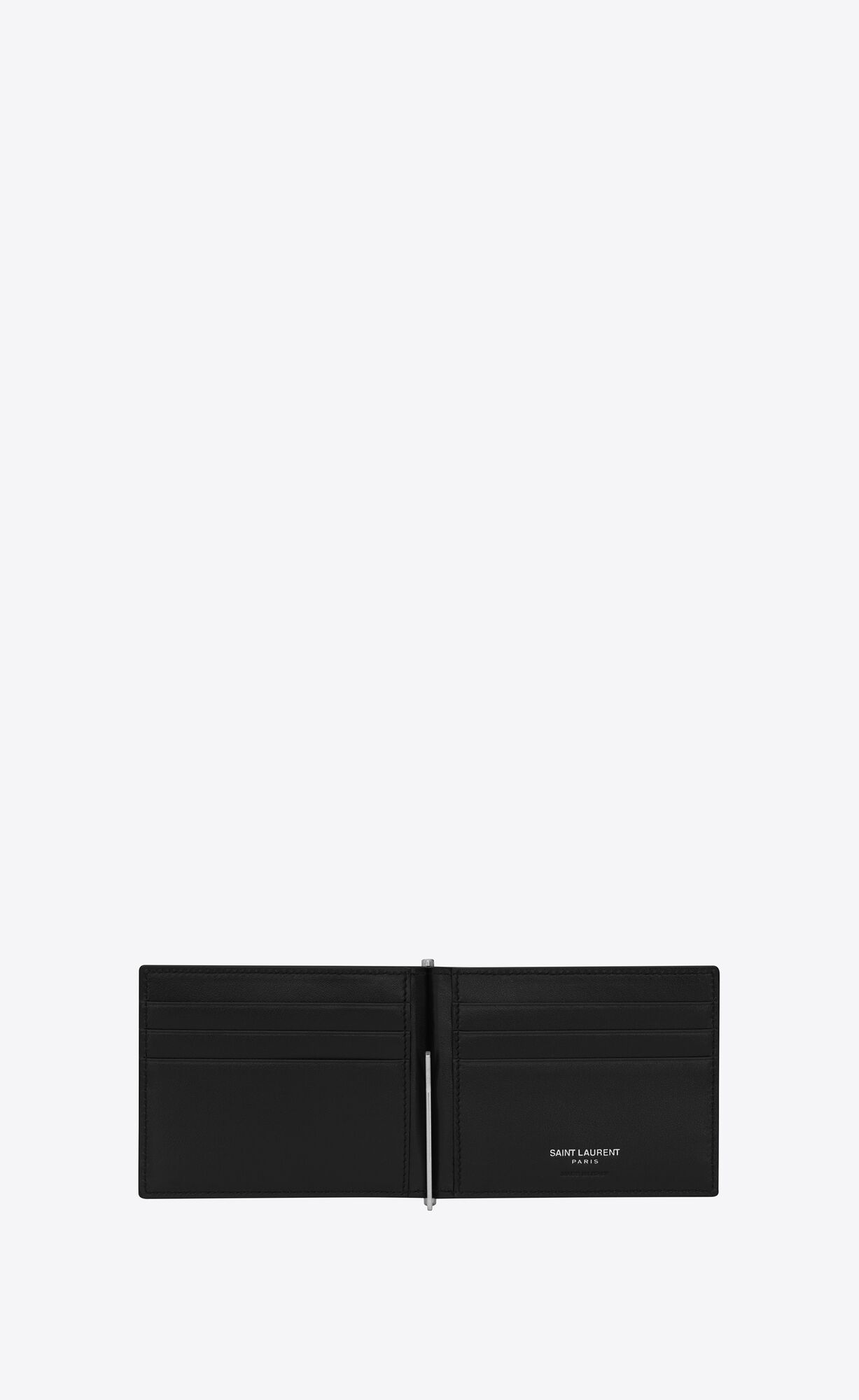 YSL Bill Clip Wallet In Smooth Leather Black | 1743829-ZU