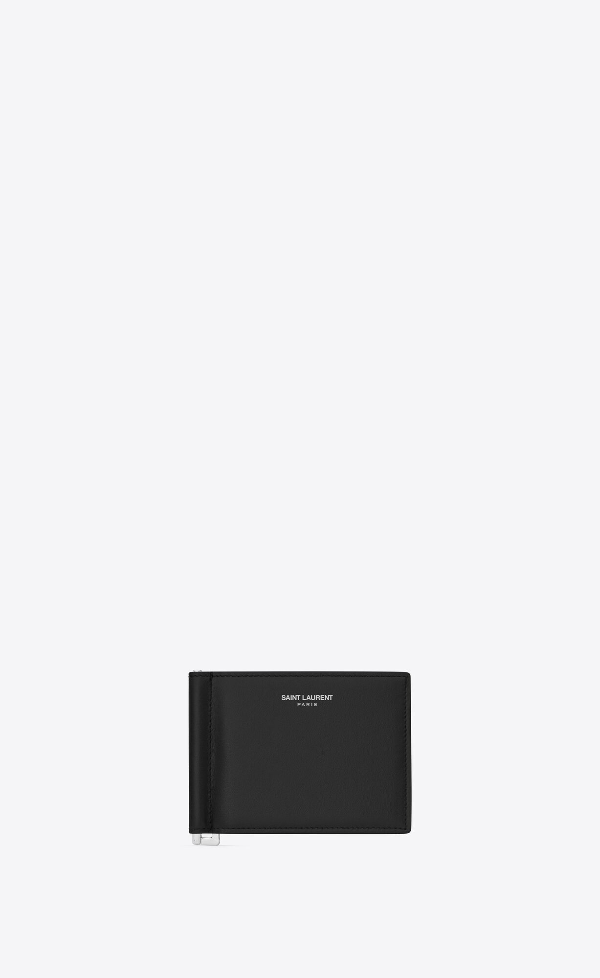 YSL Bill Clip Wallet In Smooth Leather Black | 1743829-ZU