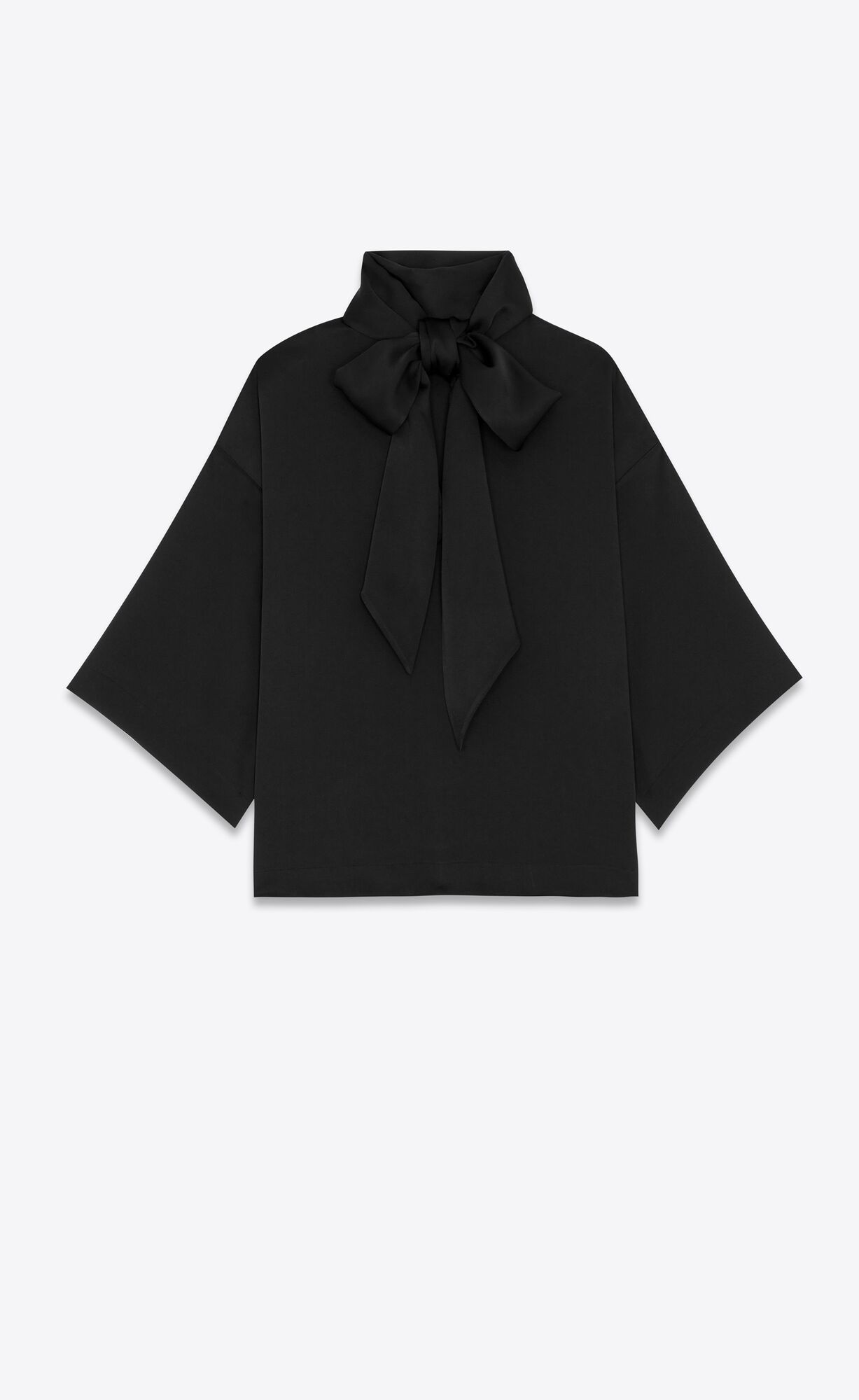YSL Blouse In Crepe Satin Black | 8623570-UJ