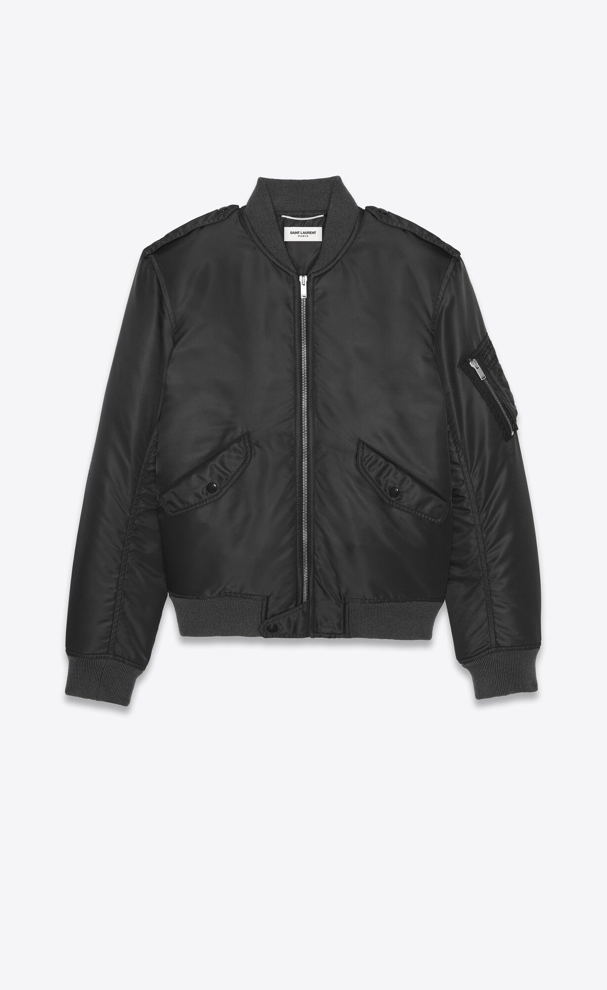 YSL Bomber Jacket In Nylon Black | 0178962-XW