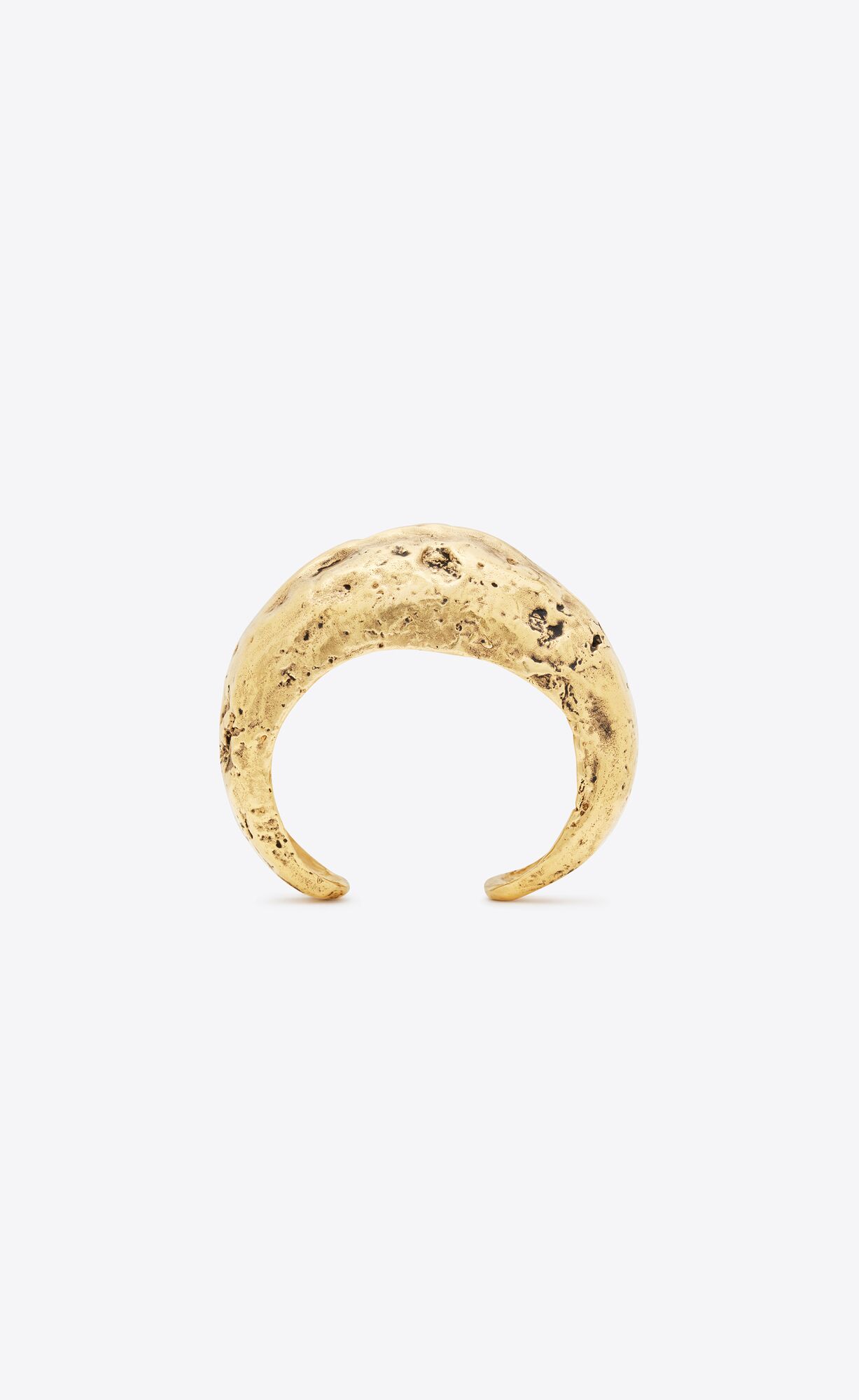 YSL Bumpy Textured Cuff In Metal Aged Gold | 6093841-LP