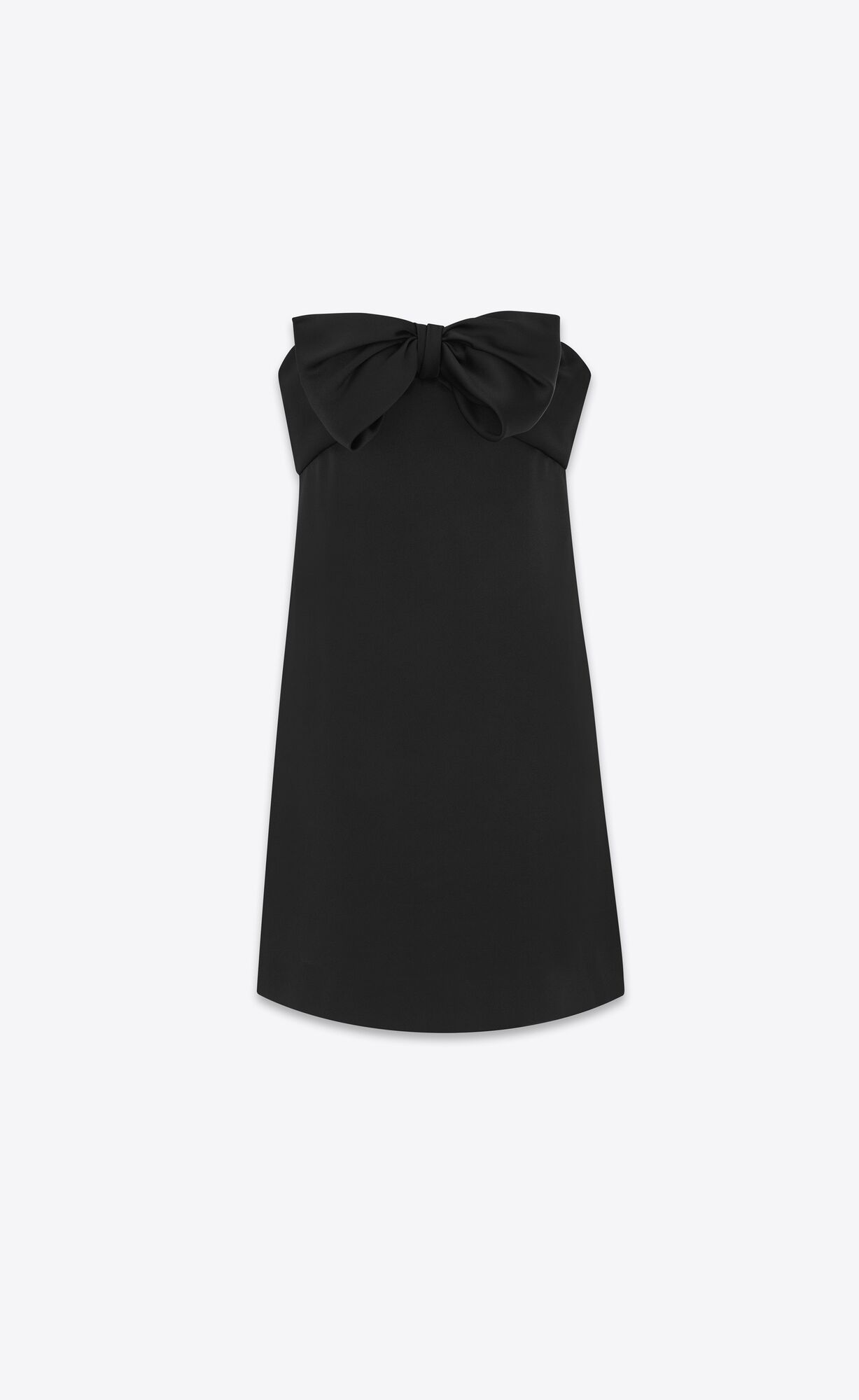 YSL Bustier Dress In Crepe Satin Black | 7451296-RX