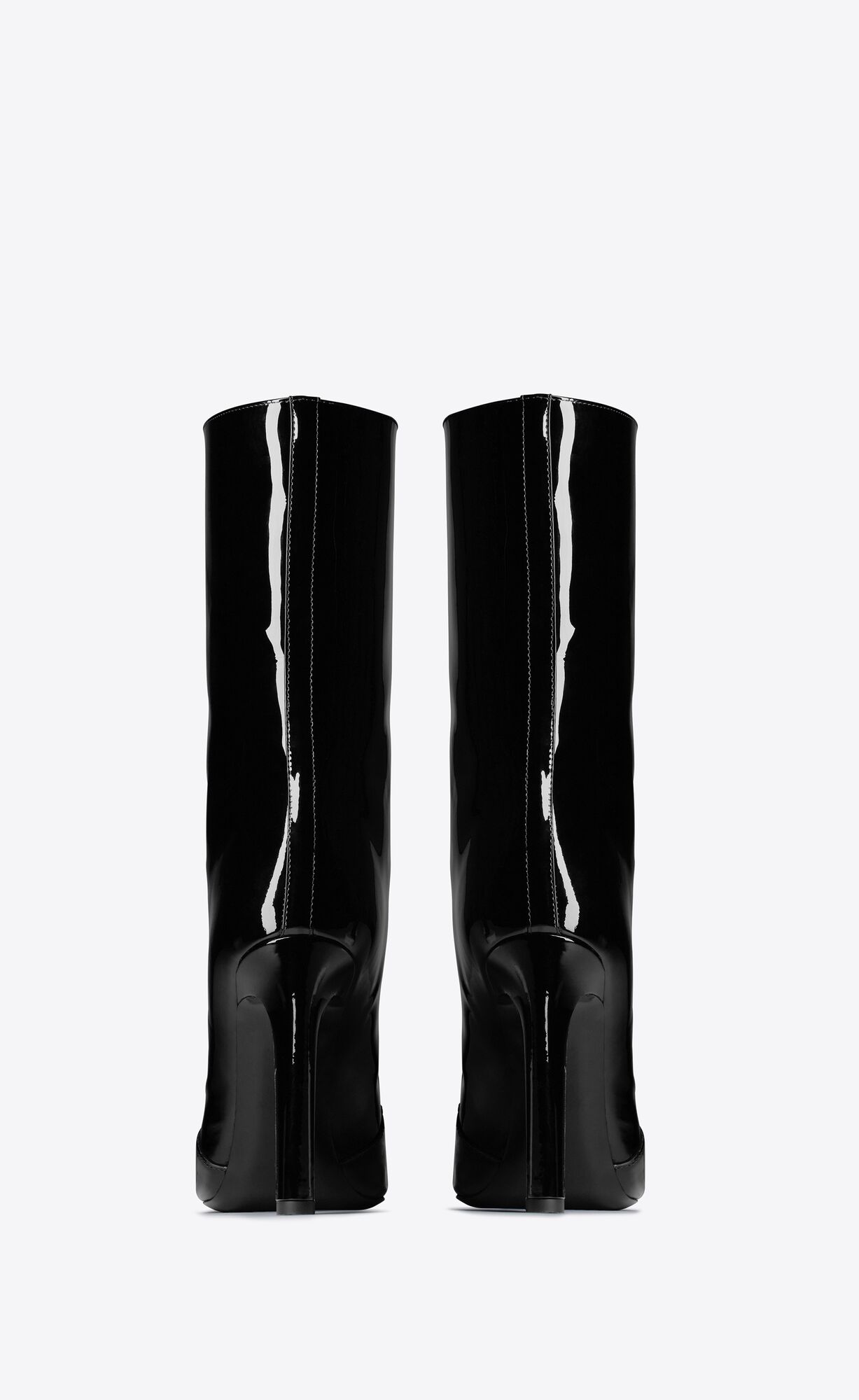 YSL Camden Boots In Patent Leather Noir | 3461790-RX