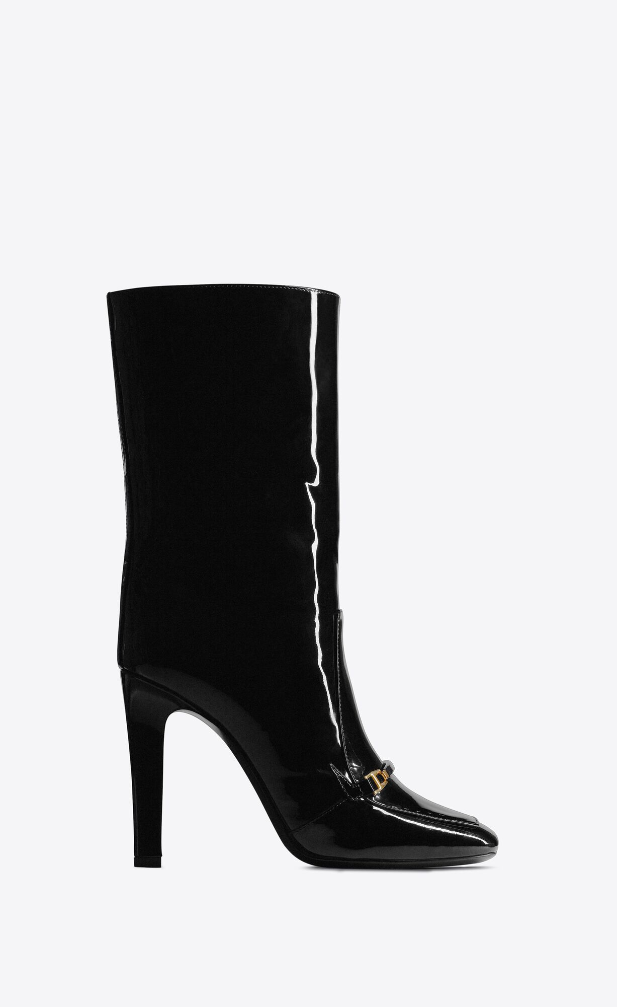 YSL Camden Boots In Patent Leather Noir | 3461790-RX