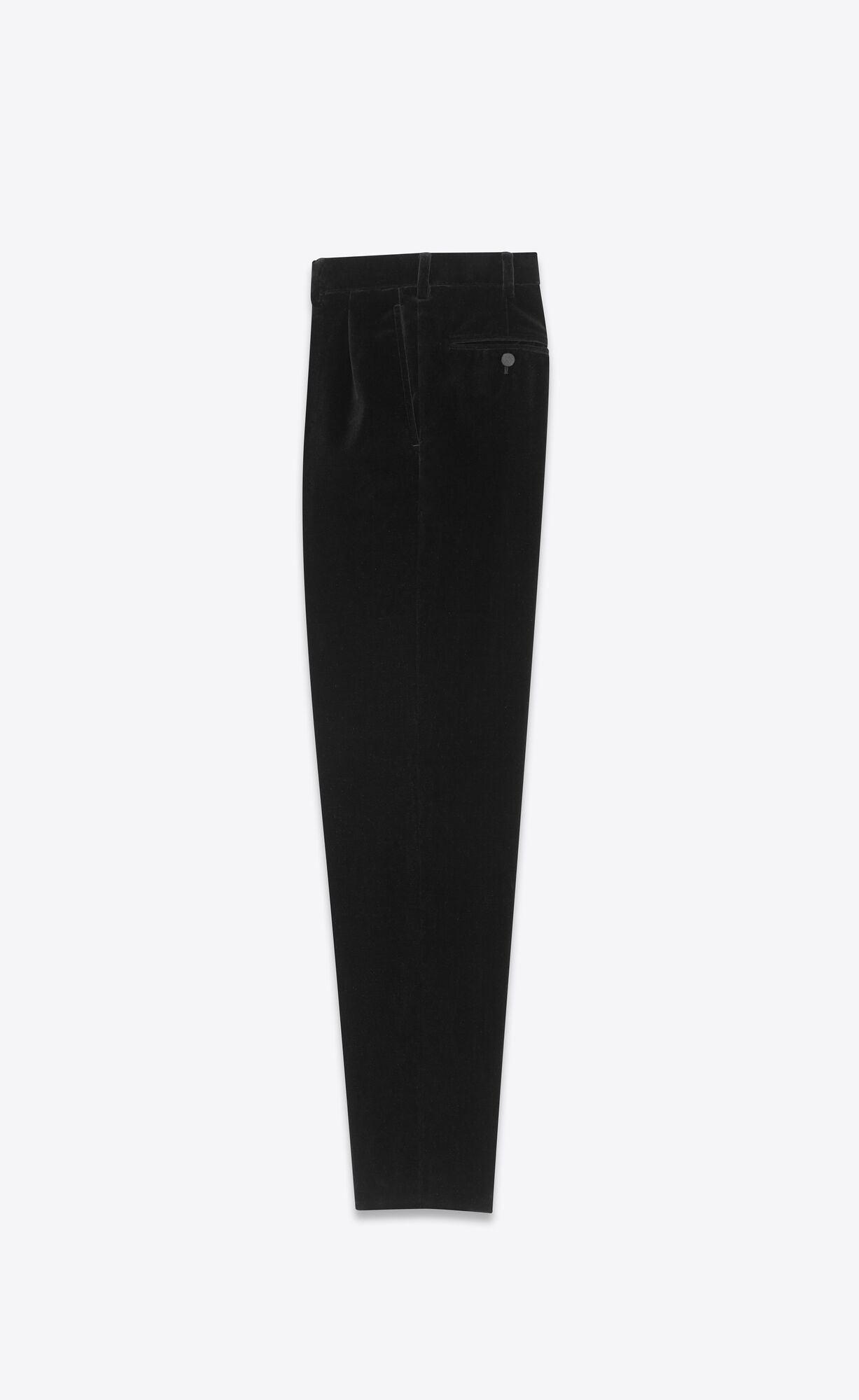 YSL Carrot-fit Pants In Cotton Velvet Noir | 5624791-QJ