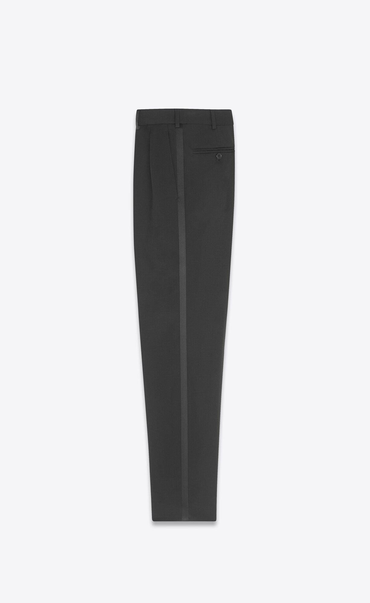 YSL Carrot-fit Tuxedo Pants In Grain De Poudre Noir | 8376102-JQ