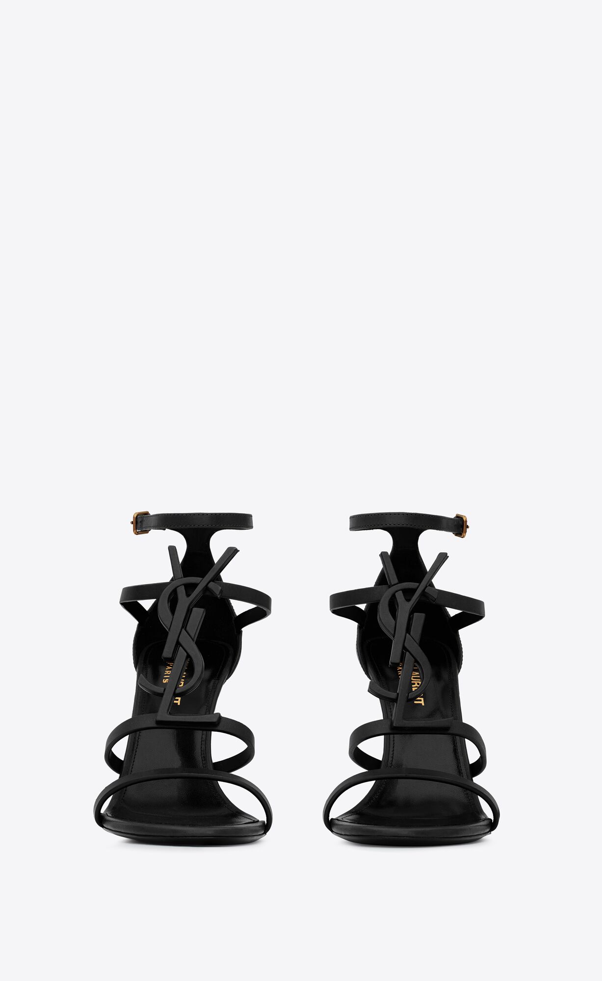 YSL Cassandra Sandals In Smooth Leather Black | 7921405-QL