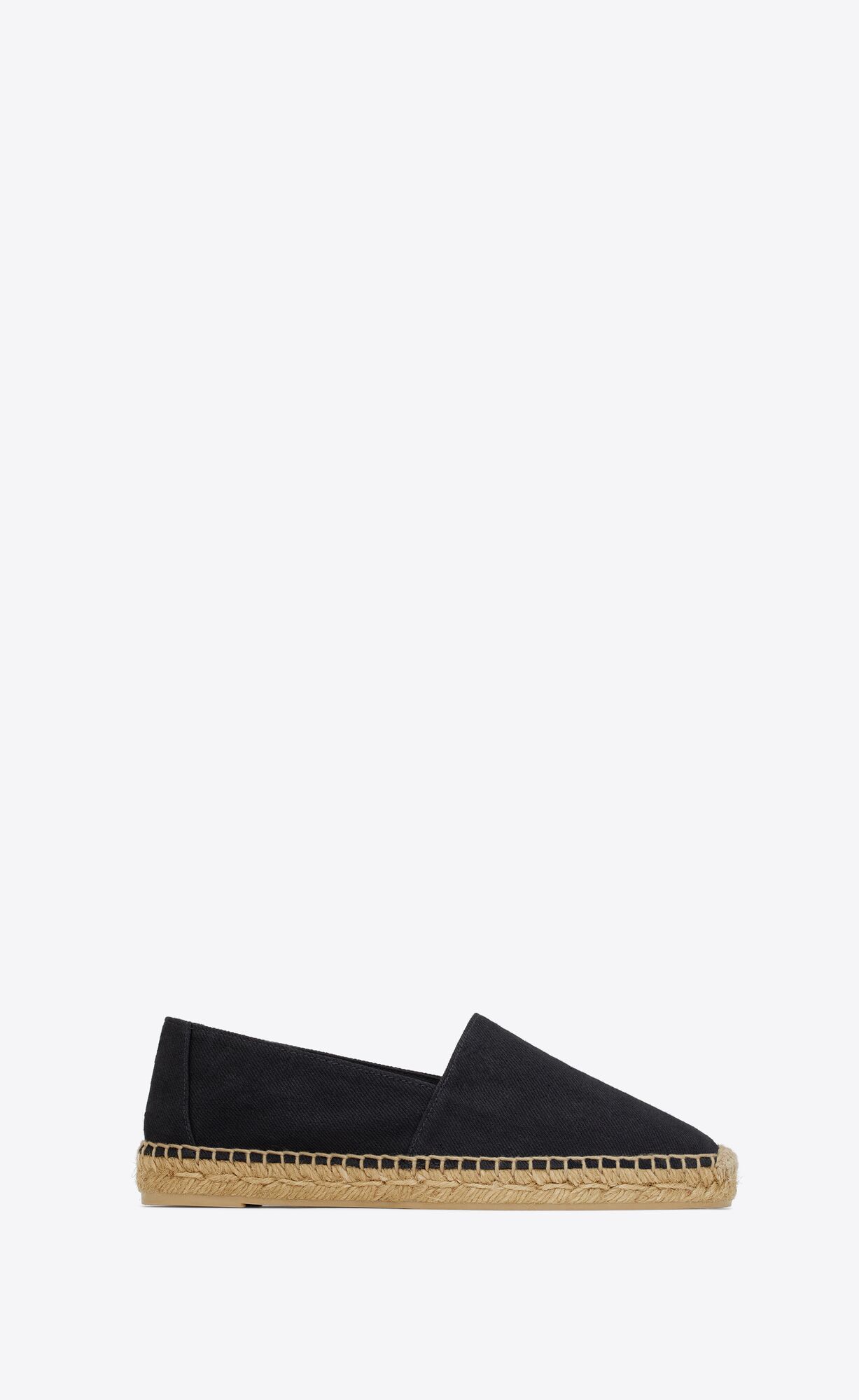 YSL Cassandre Embroidered Espadrilles In Denim Noir | 5928416-OI