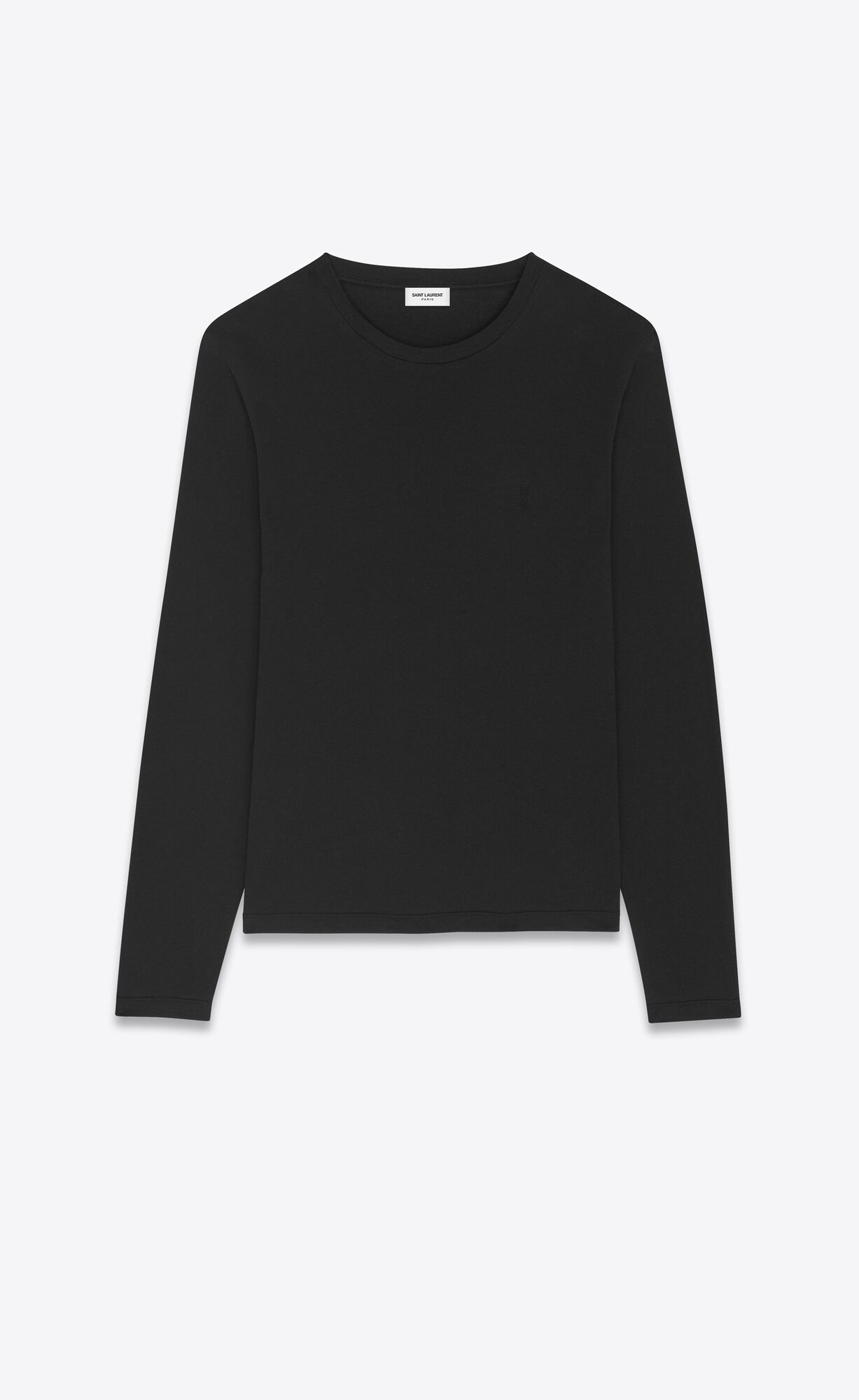 YSL Cassandre Top In Cotton Jersey Noir | 5083174-WI