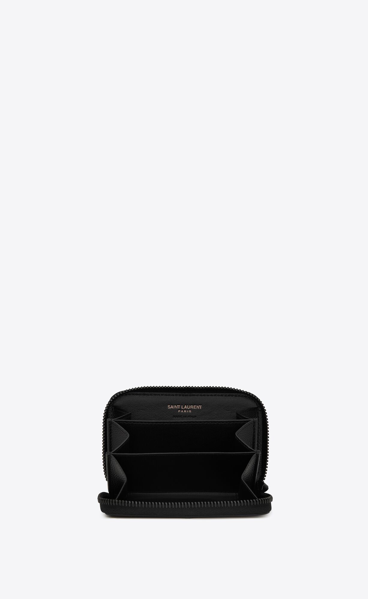 YSL Cassandre Wallet In Grain De Poudre Embossed Leather Black | 5318024-JW