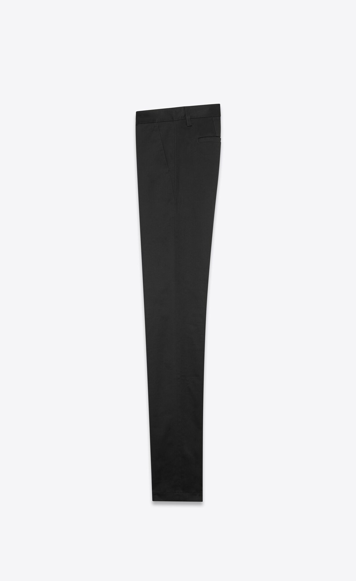 YSL Chino Pants In Black Raw Stretch Gabardine Black | 9720618-UD