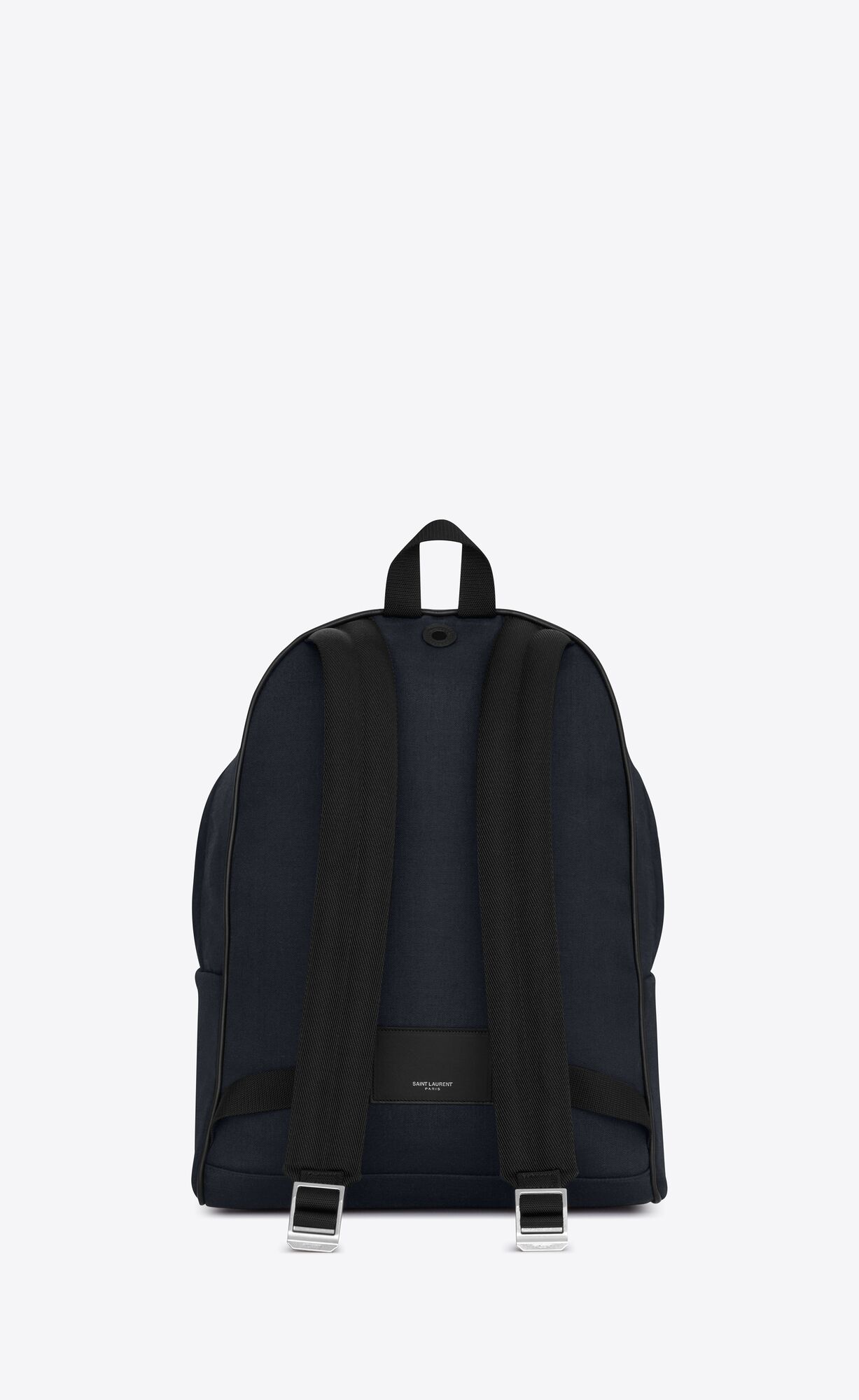 YSL City Backpack In Nylon Canvas And Leather Navy | 9846250-XB