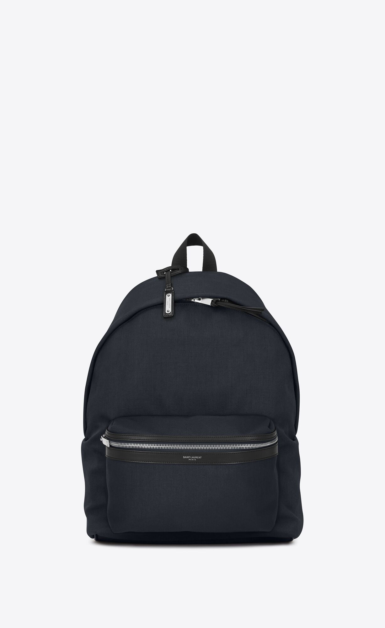 YSL City Backpack In Nylon Canvas And Leather Navy | 9846250-XB