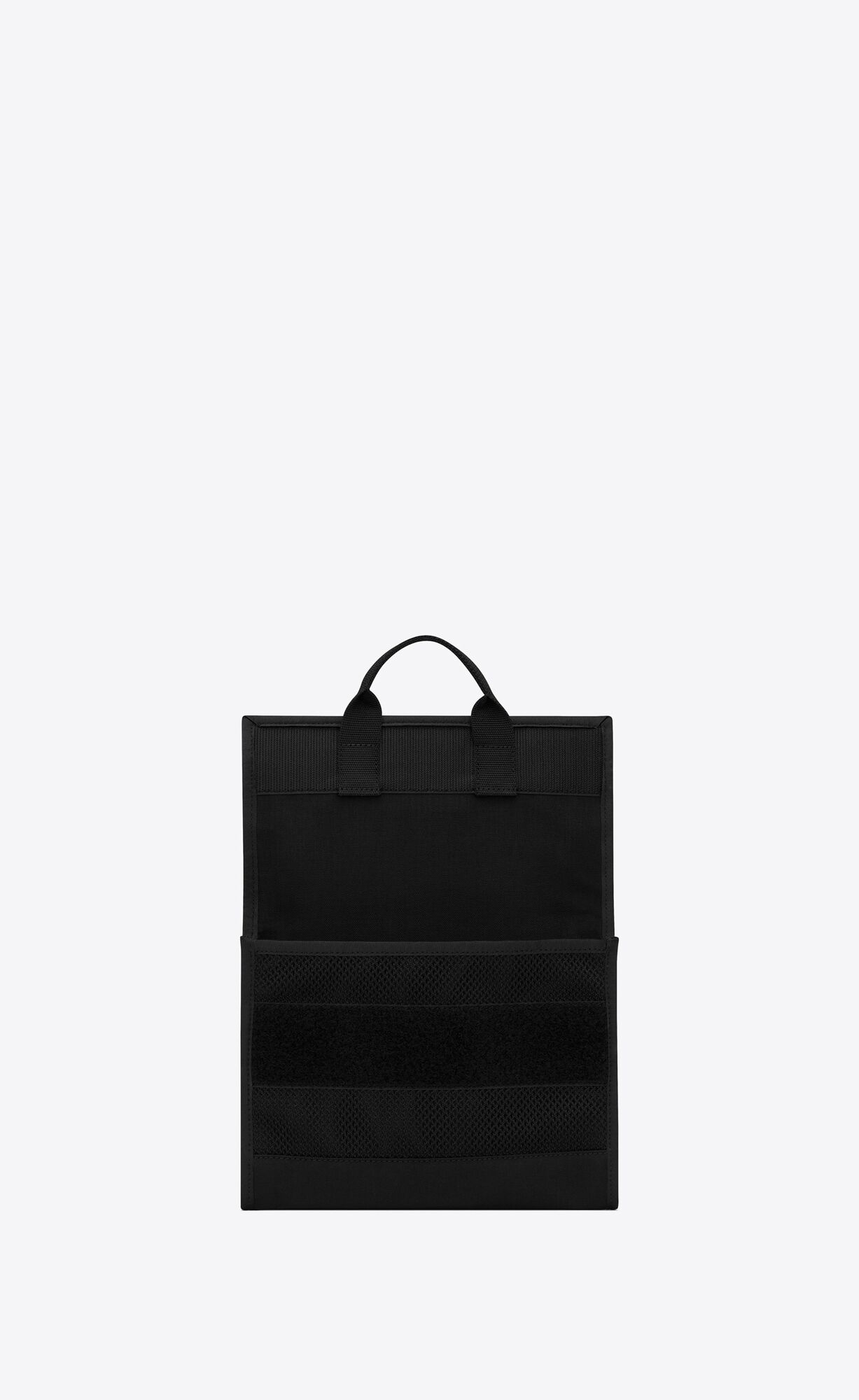 YSL City Flap Crossbody Pouch In Canvas Black | 0652731-TQ