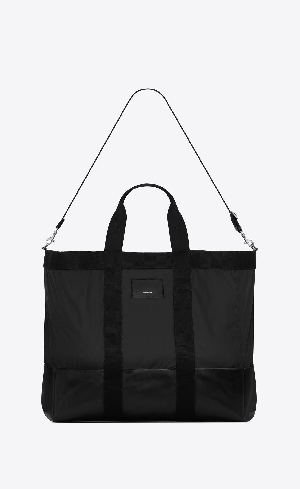 YSL City Saint Laurent Big Tote In Econyl? Regenerated Nylon Black | 4568913-EV
