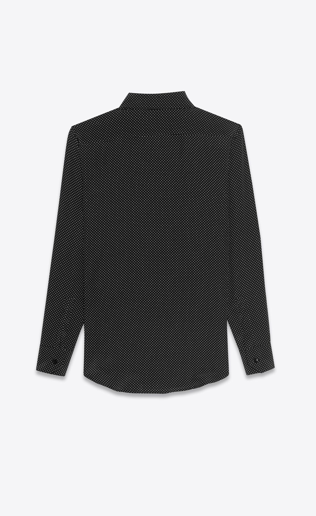 YSL Classic Shirt In Dotted Silk Black | 5128043-VC