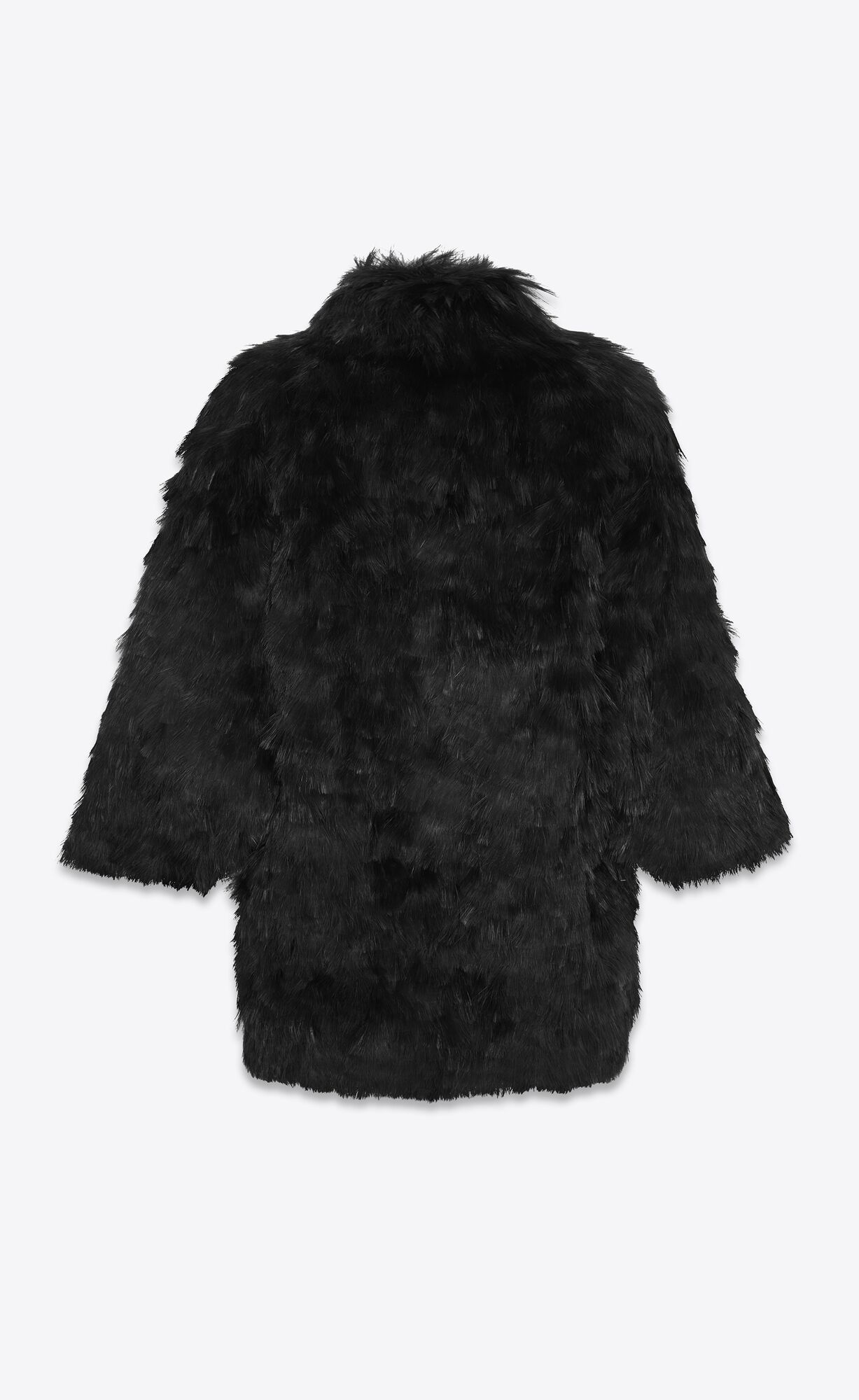 YSL Coat In Silk And Feathers Black | 7231690-ED