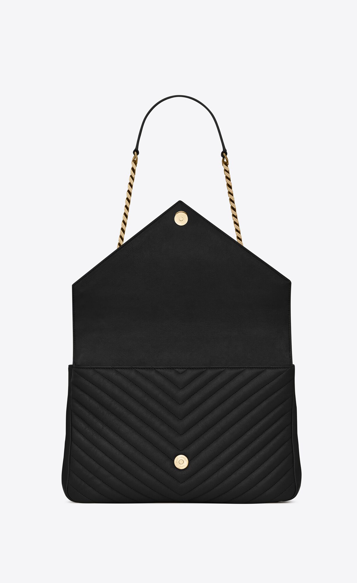 YSL College Large Chain Bag In Quilted Leather Black | 2945713-ZP