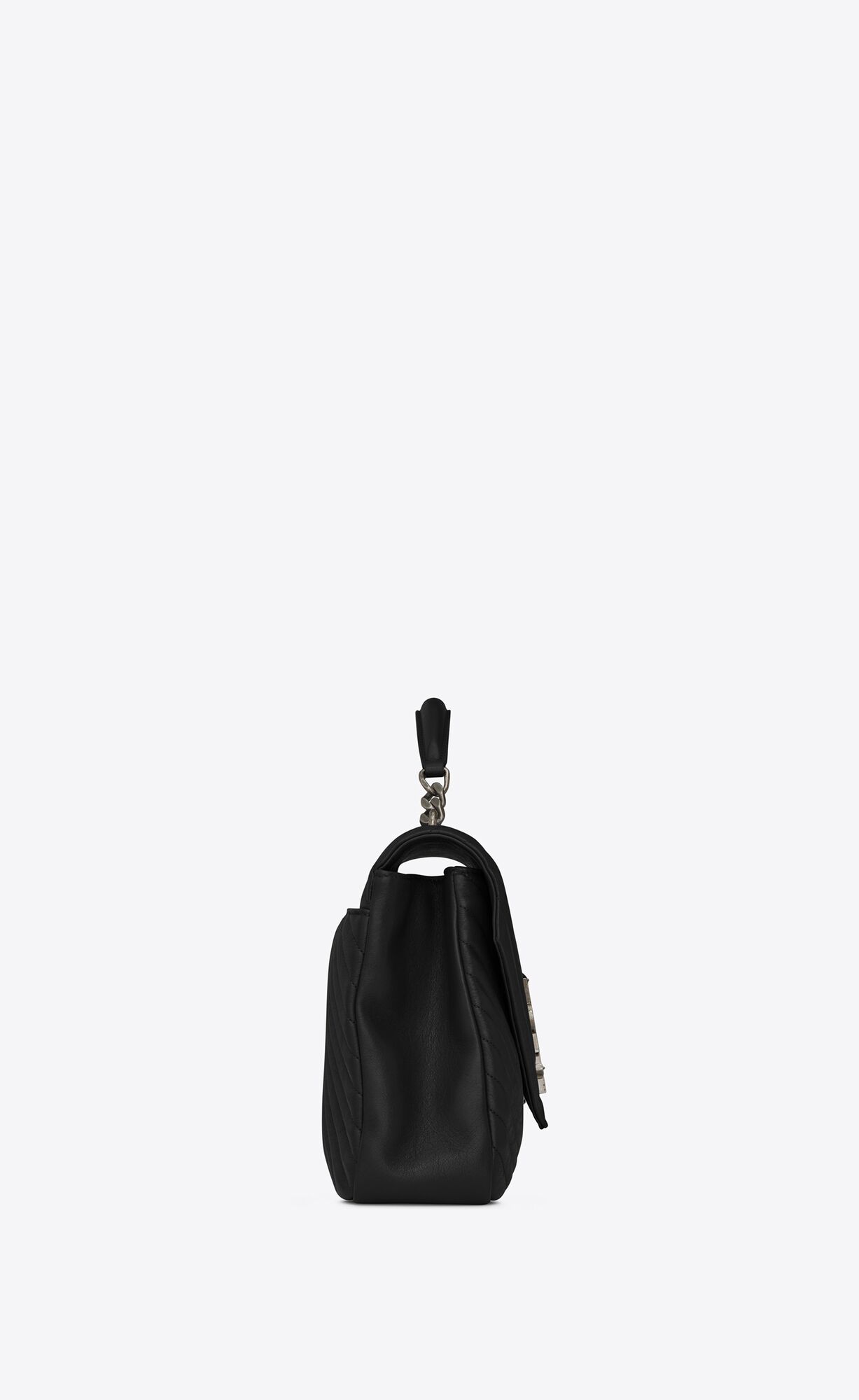 YSL College Large Chain Bag In Quilted Leather Black | 5473910-UB