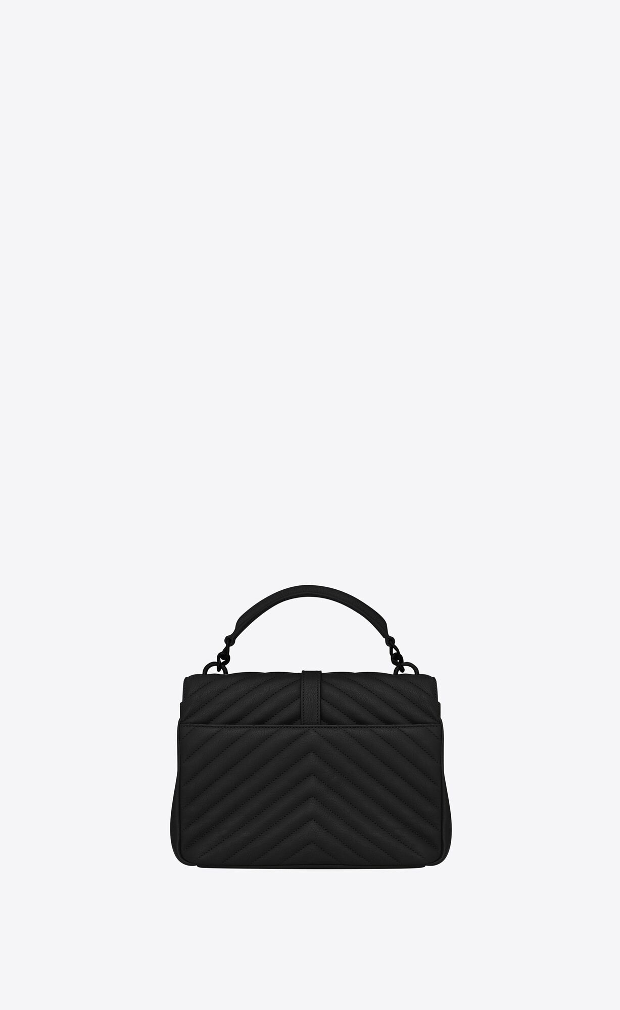 YSL College Medium Chain Bag In Quilted Leather Black | 5437601-BG