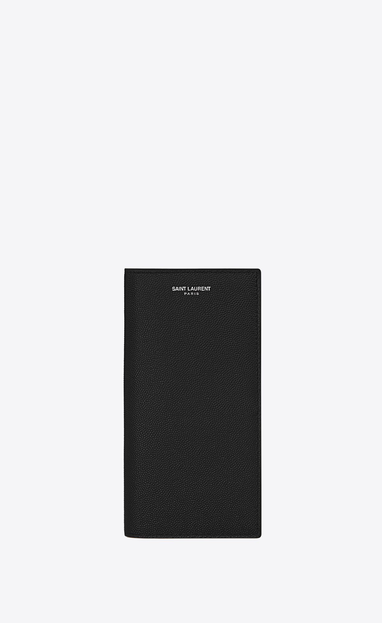 YSL Continental Wallet In Grain De Poudre Leather Black | 3865720-DV