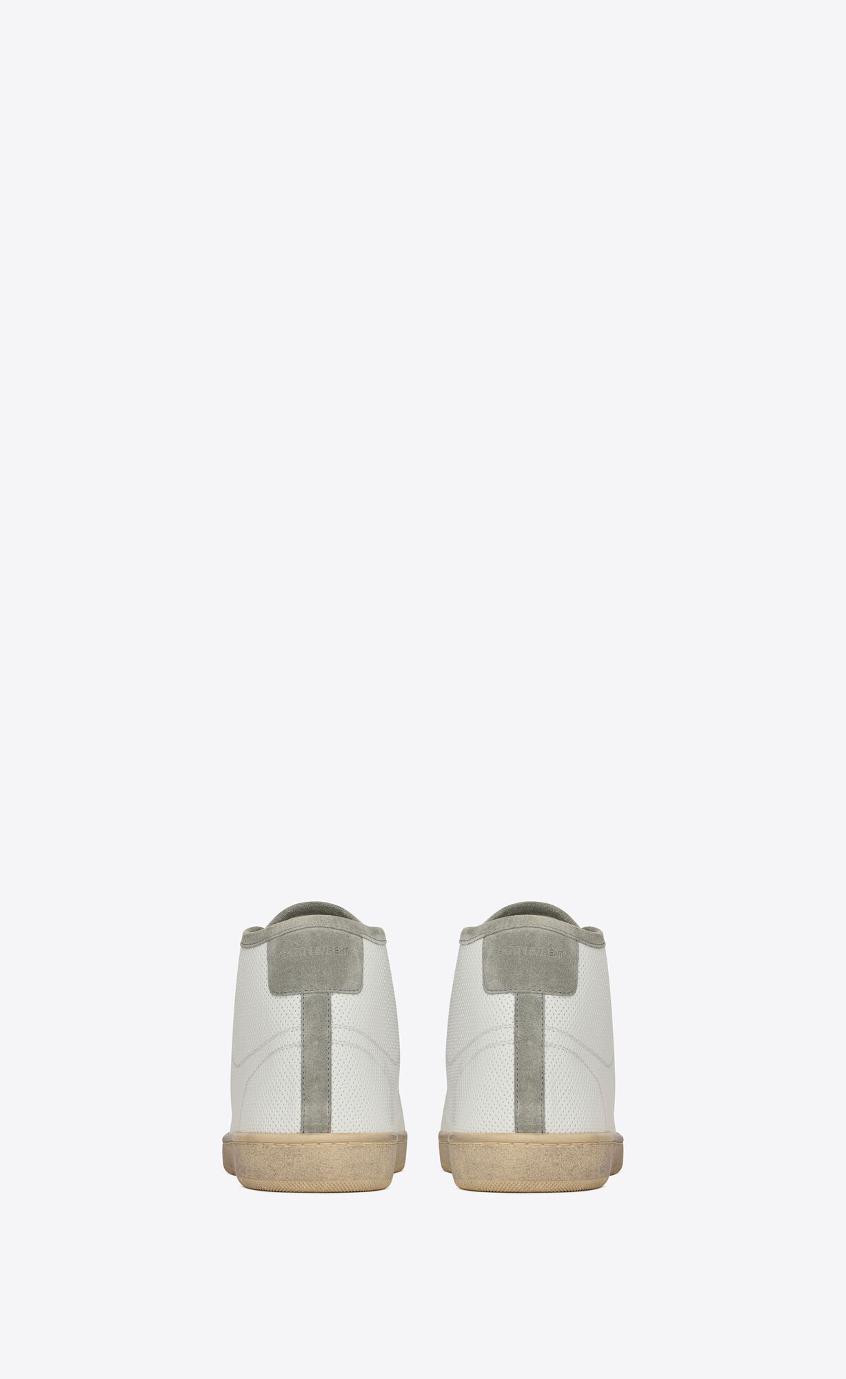 YSL Court Classic Sl/39 Sneakers In Leather And Suede Blanc Optique And Paris Roof | 0435761-UR