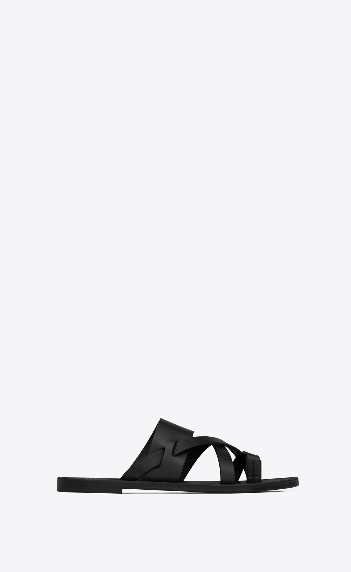 YSL Culver Mules In Smooth Leather Black | 9231547-RW