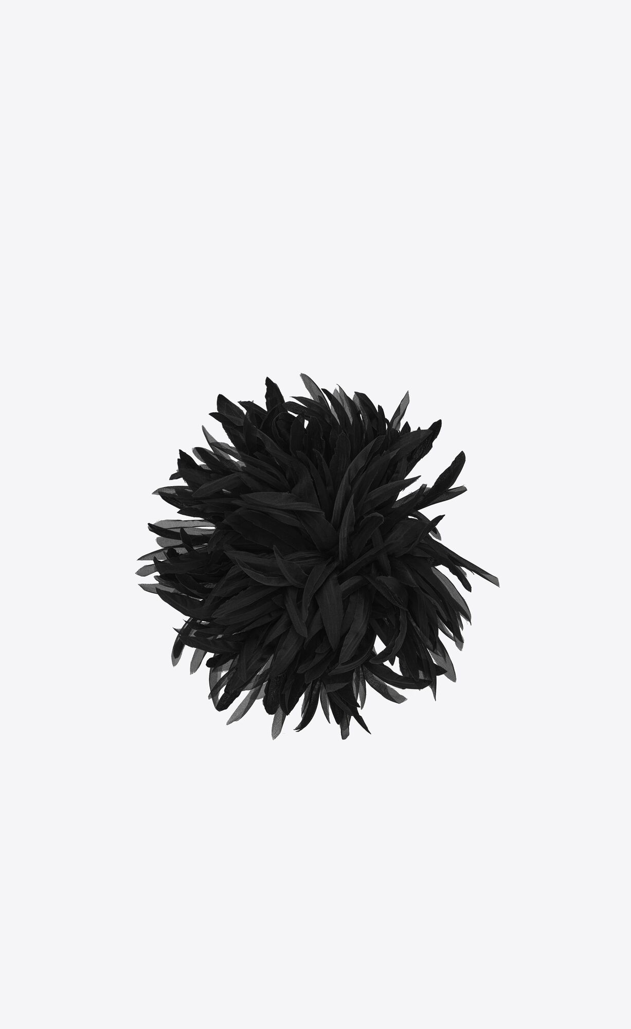 YSL Dahlia Brooch In Silk Black | 0724681-CN